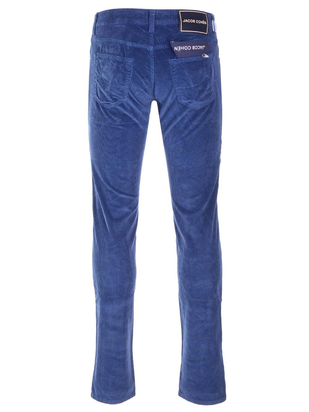 Shop Jacob Cohen Nick Slim Trousers In Light Blue