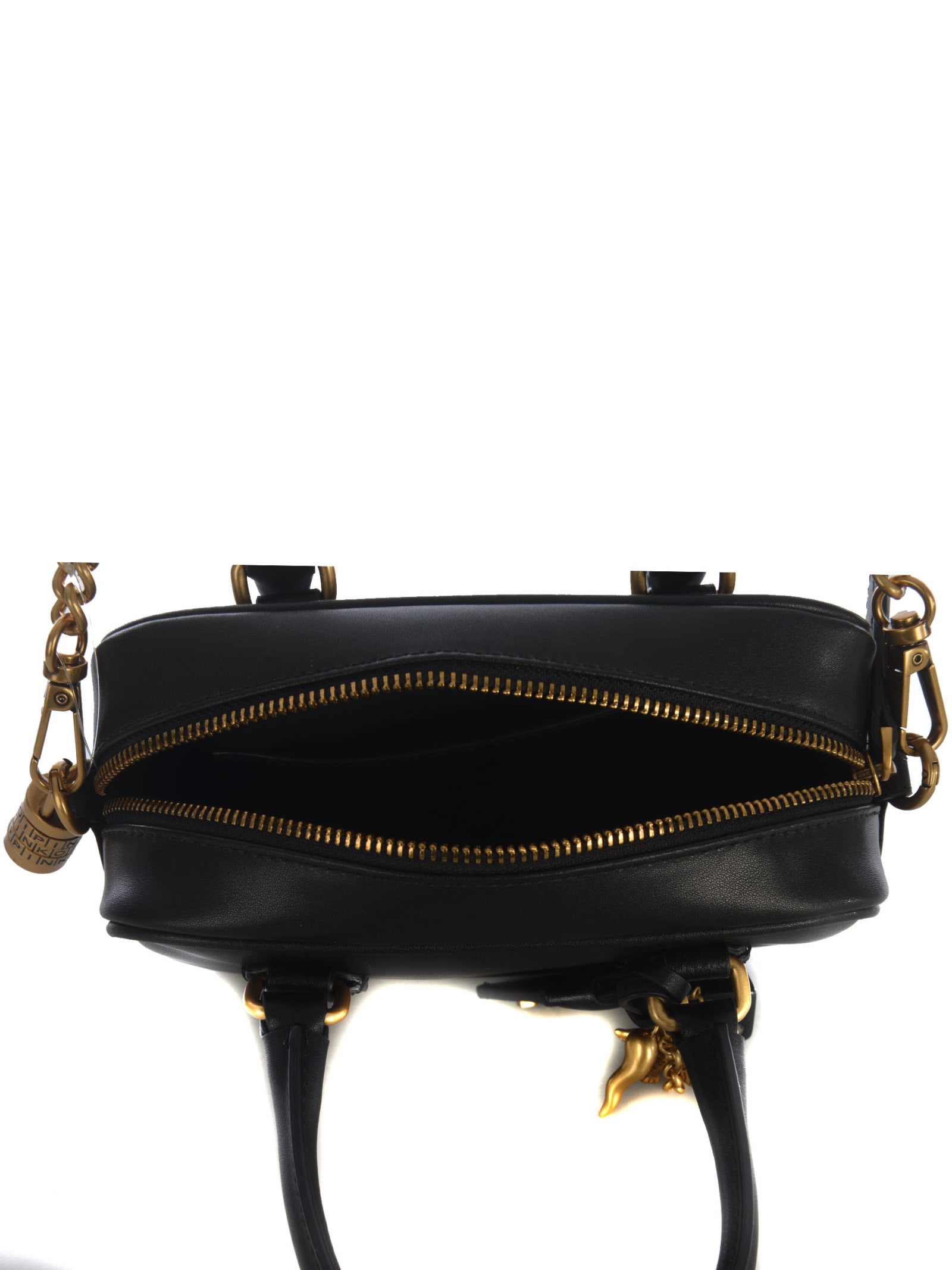Shop Pinko Bag  Bowling Made Of Leather In Black