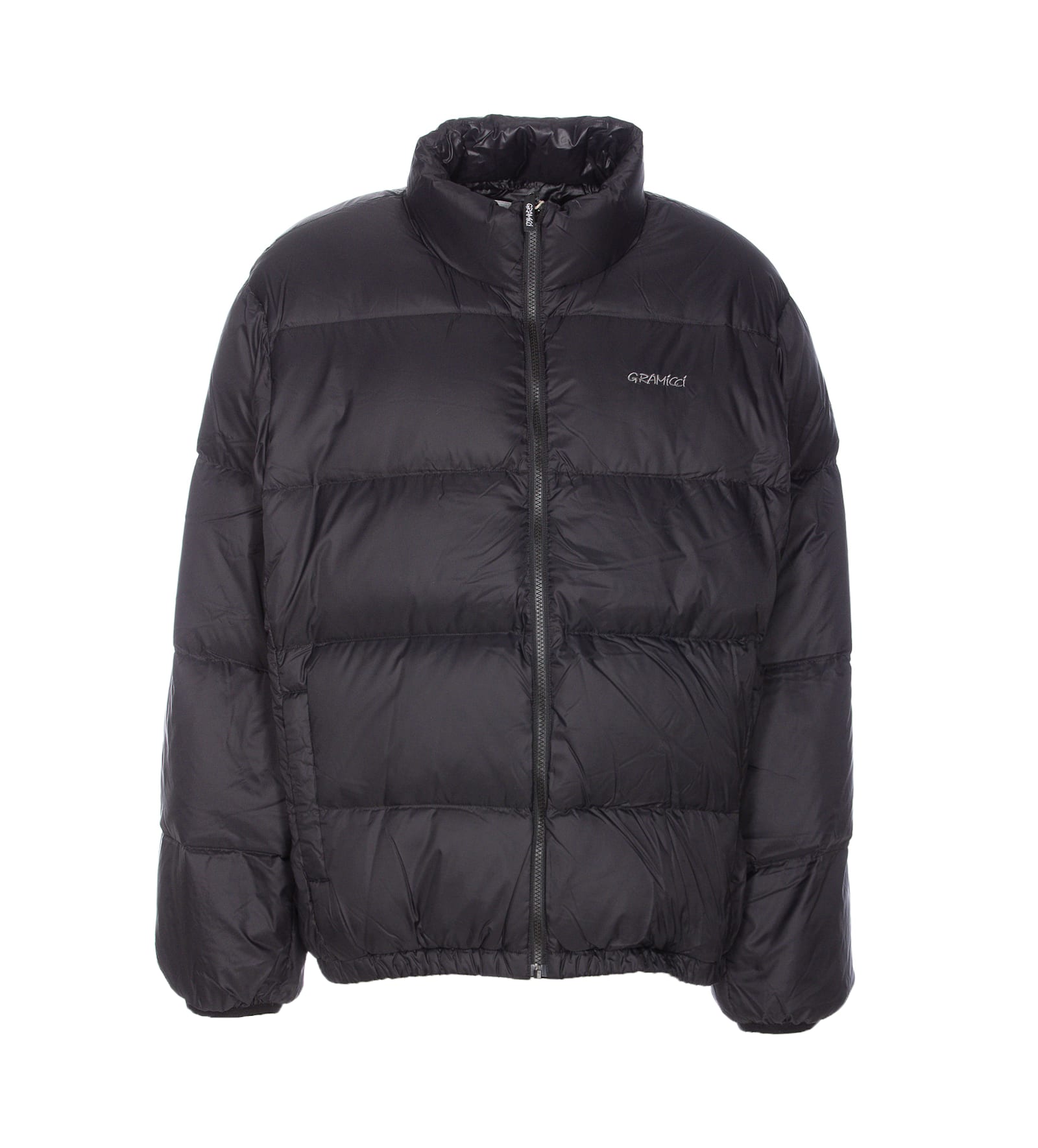 Gramicci Logo Down Puffer Jacket In Black