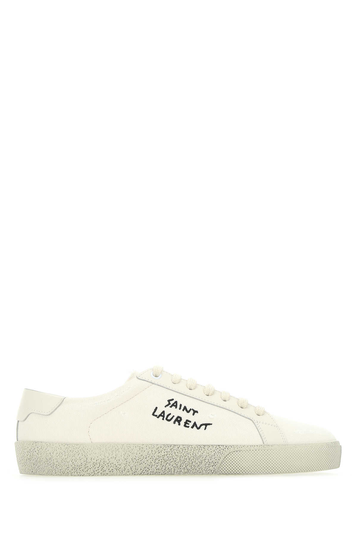 Shop Saint Laurent Ivory Canvas Sl/06 Sneakers In 9113