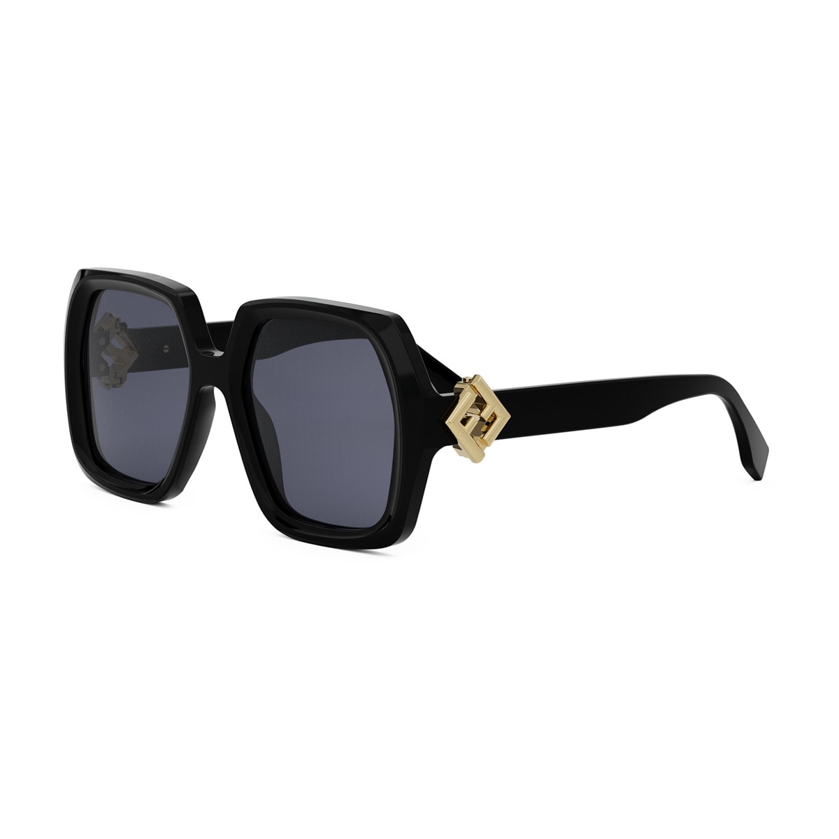 Shop Fendi Fe40139i 01v Nero Ff Diamonds Sunglasses