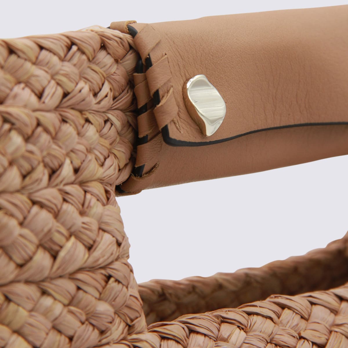 Helen Kaminski Natural Raffia Remi Top Handle Bag