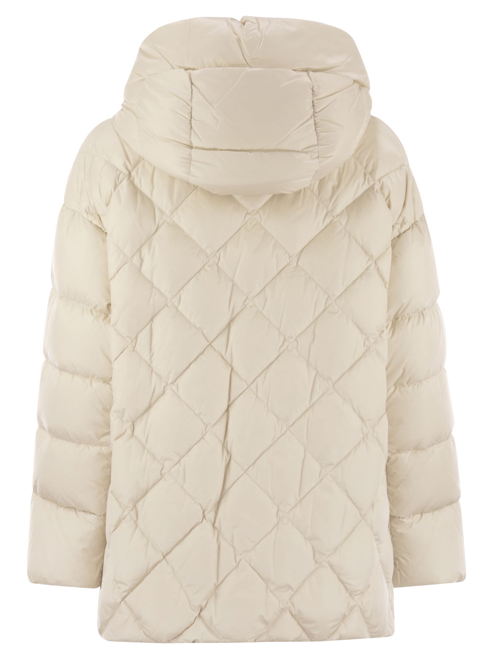 Max Mara The Cube Softfe - Water-repellent Canvas Jacket In White