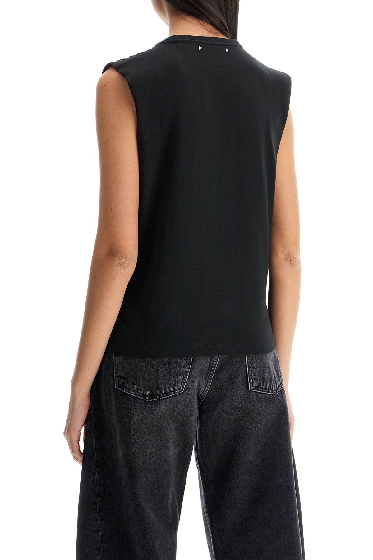 Golden Goose Sleeveless Top With In Black