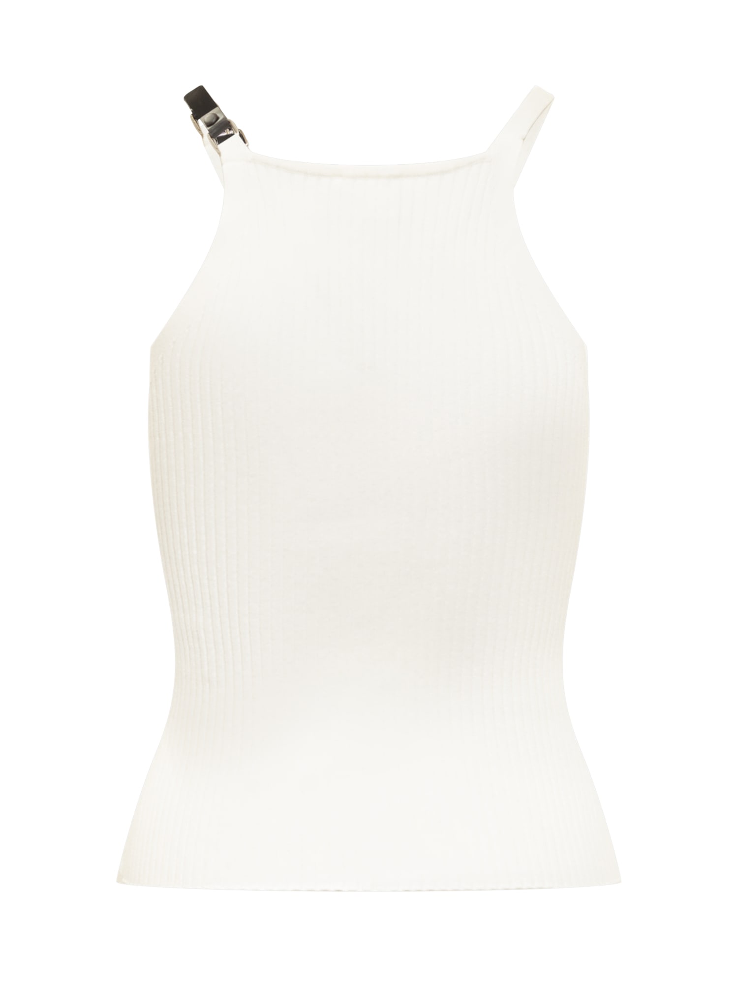 Shop Courrèges Buck Tank Top In Heritage White