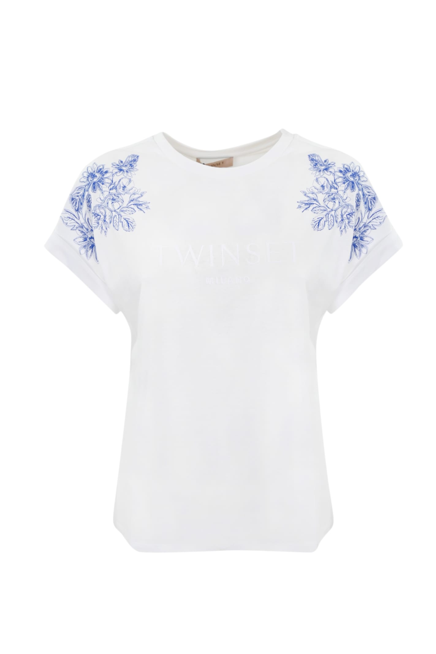 T-shirt With Floral Embroidery