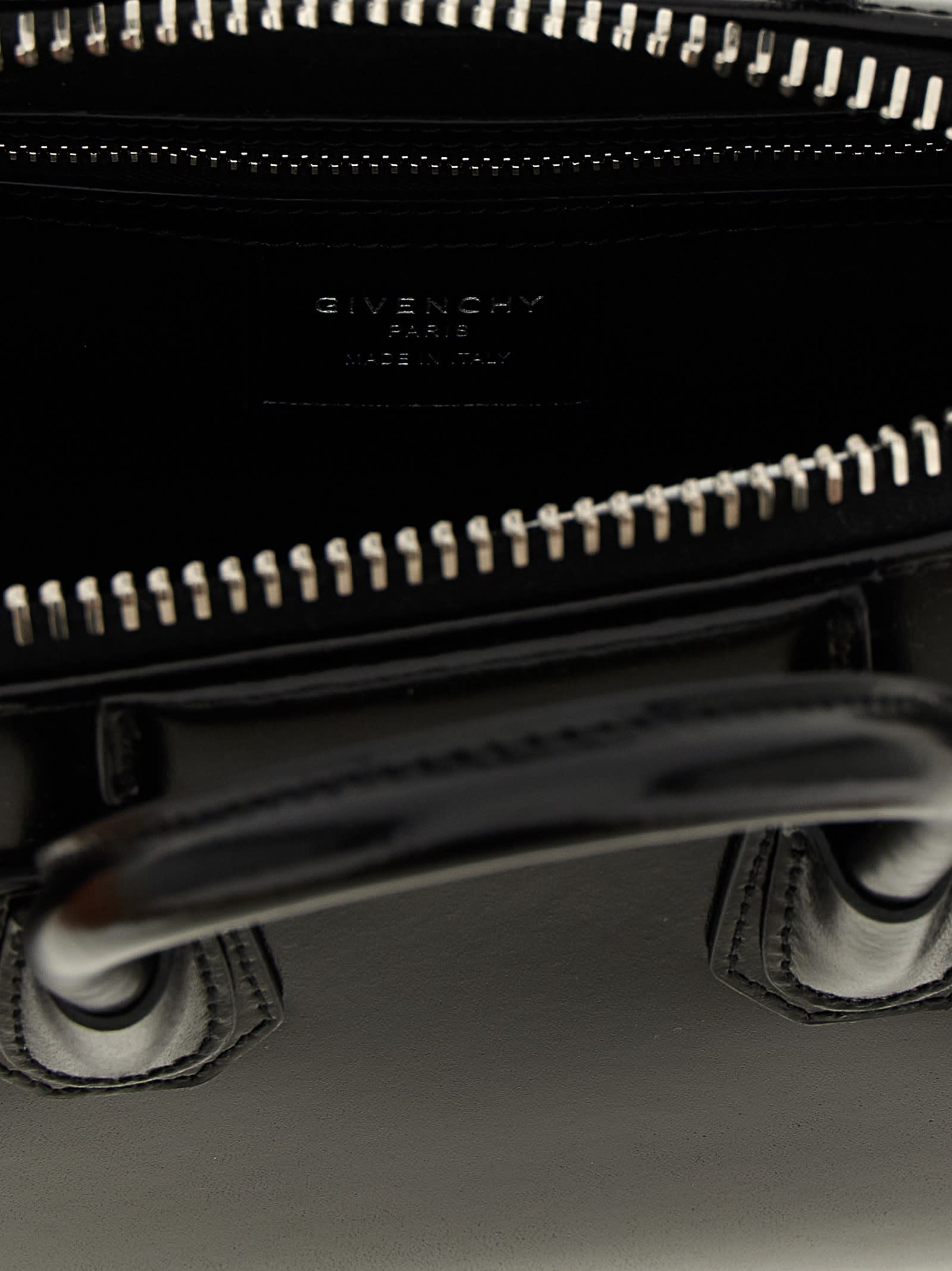 Givenchy Mini Antigona Box Two-way Leather Tote Bag In Black