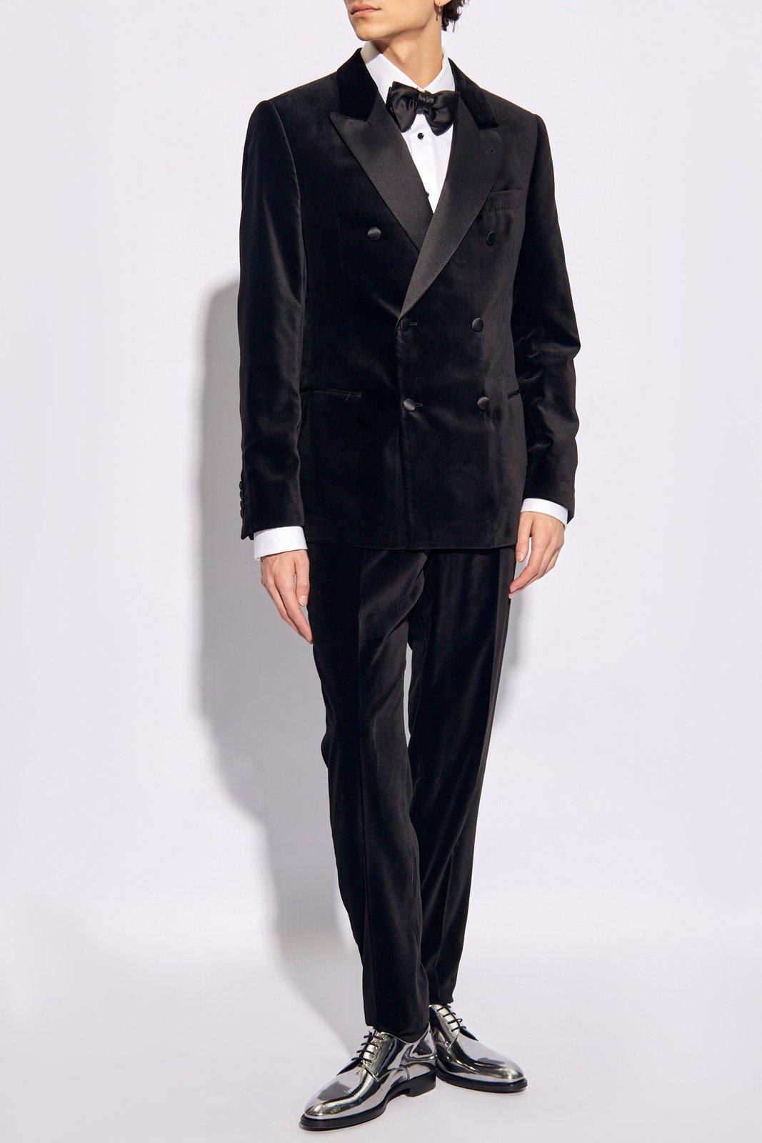 Shop Emporio Armani Velvet Suit