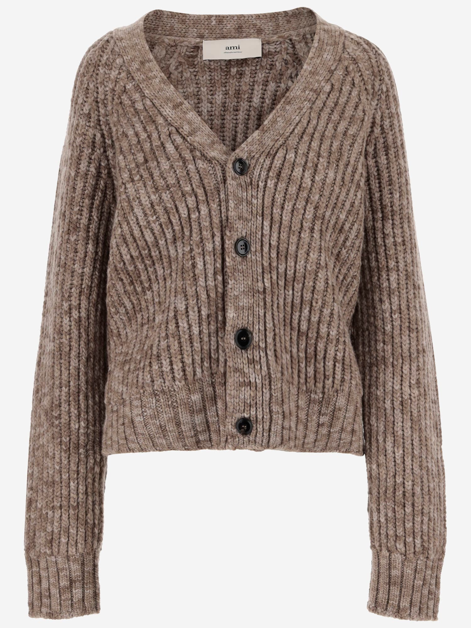 Shop Ami Alexandre Mattiussi Wool Sweater In Brown