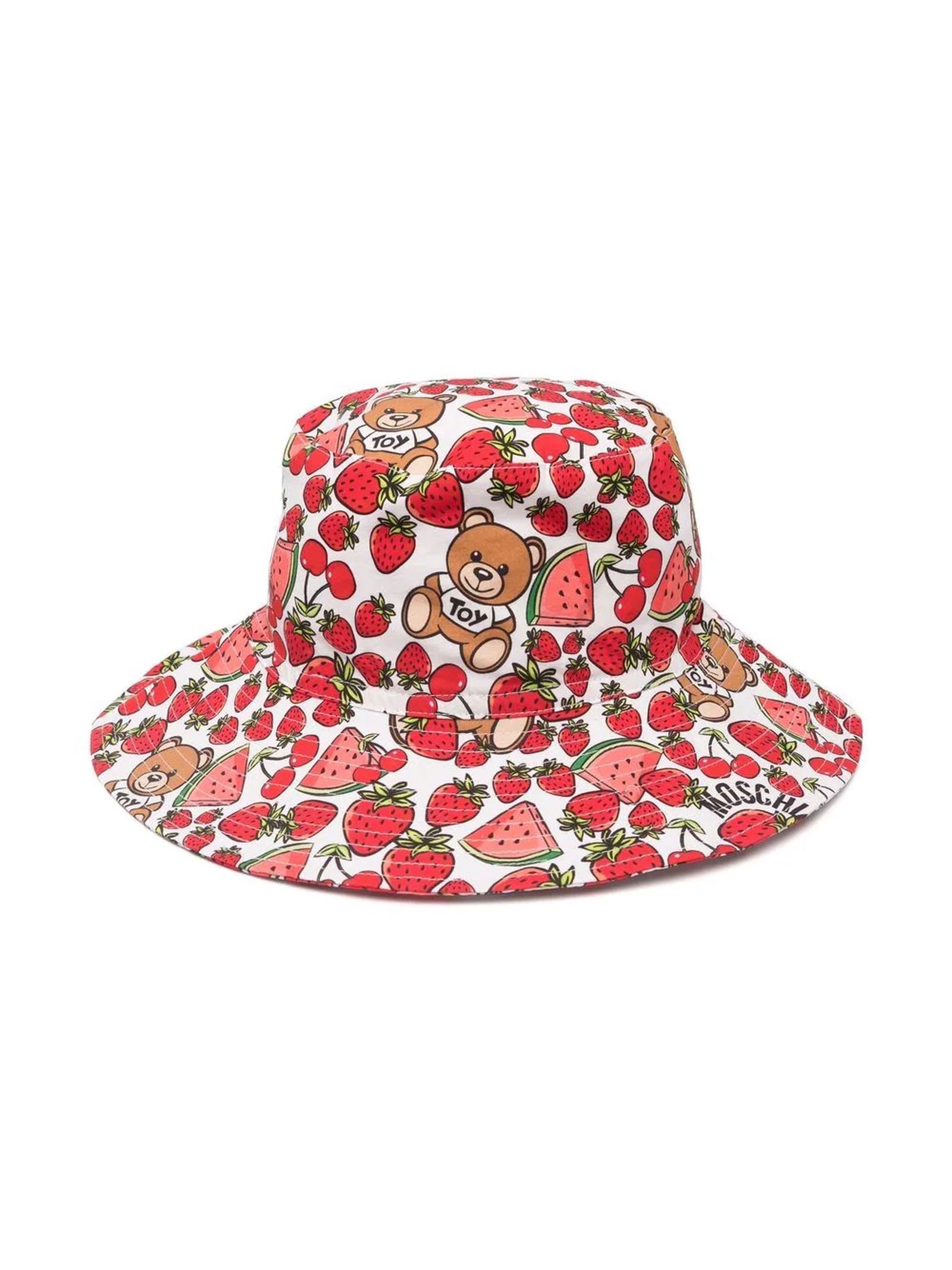 Moschino Red Cotton Bucket Hat