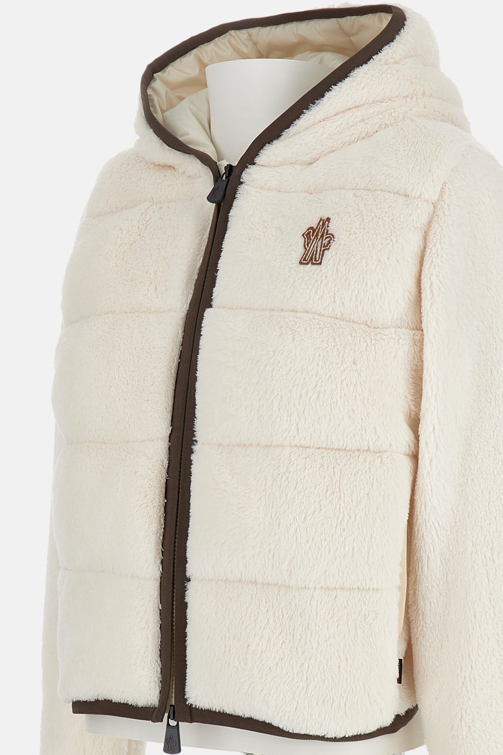 Moncler Grenoble Zipper Hoodie In White