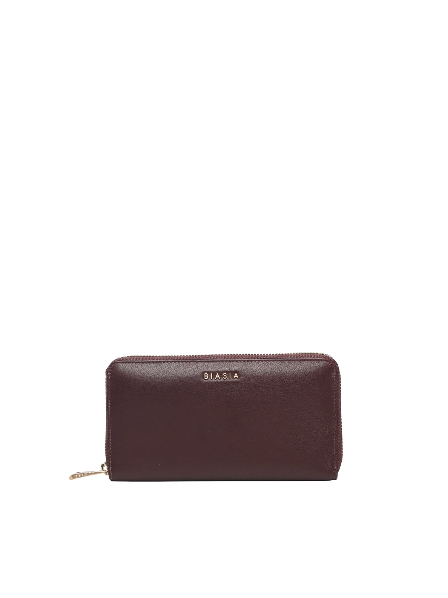 Biasia Leather Wallet With Logo In Brown