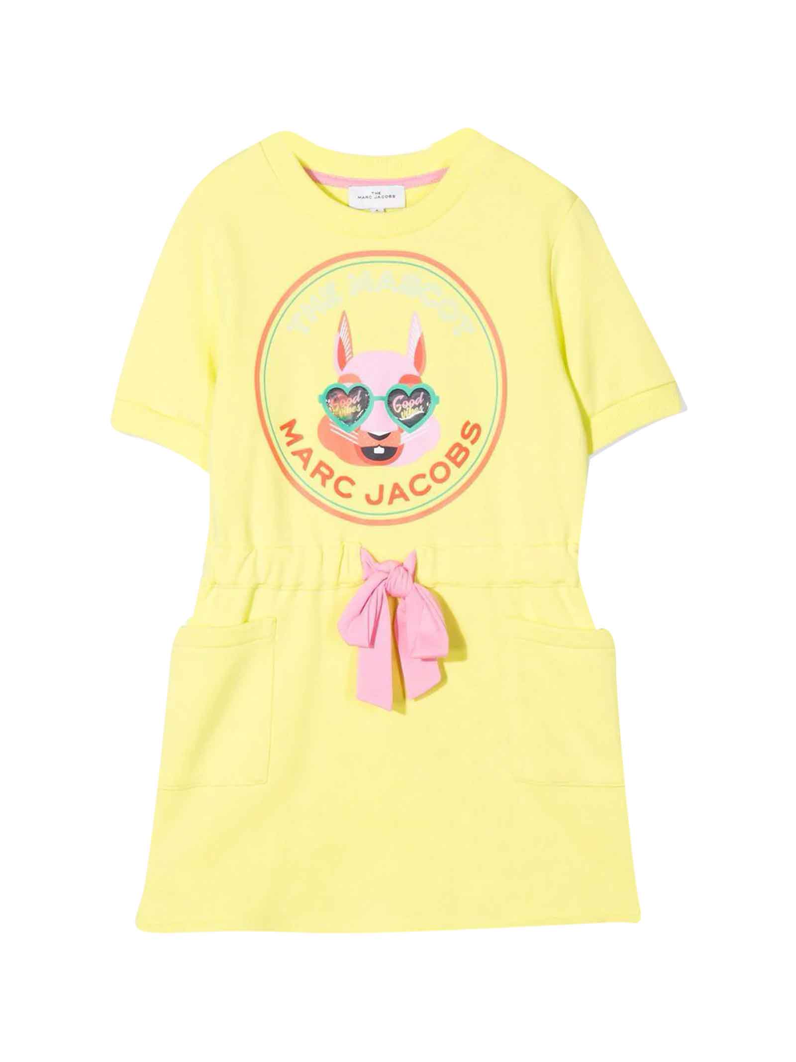 Yellow Girl Printed Dress Little Marc Jacobs