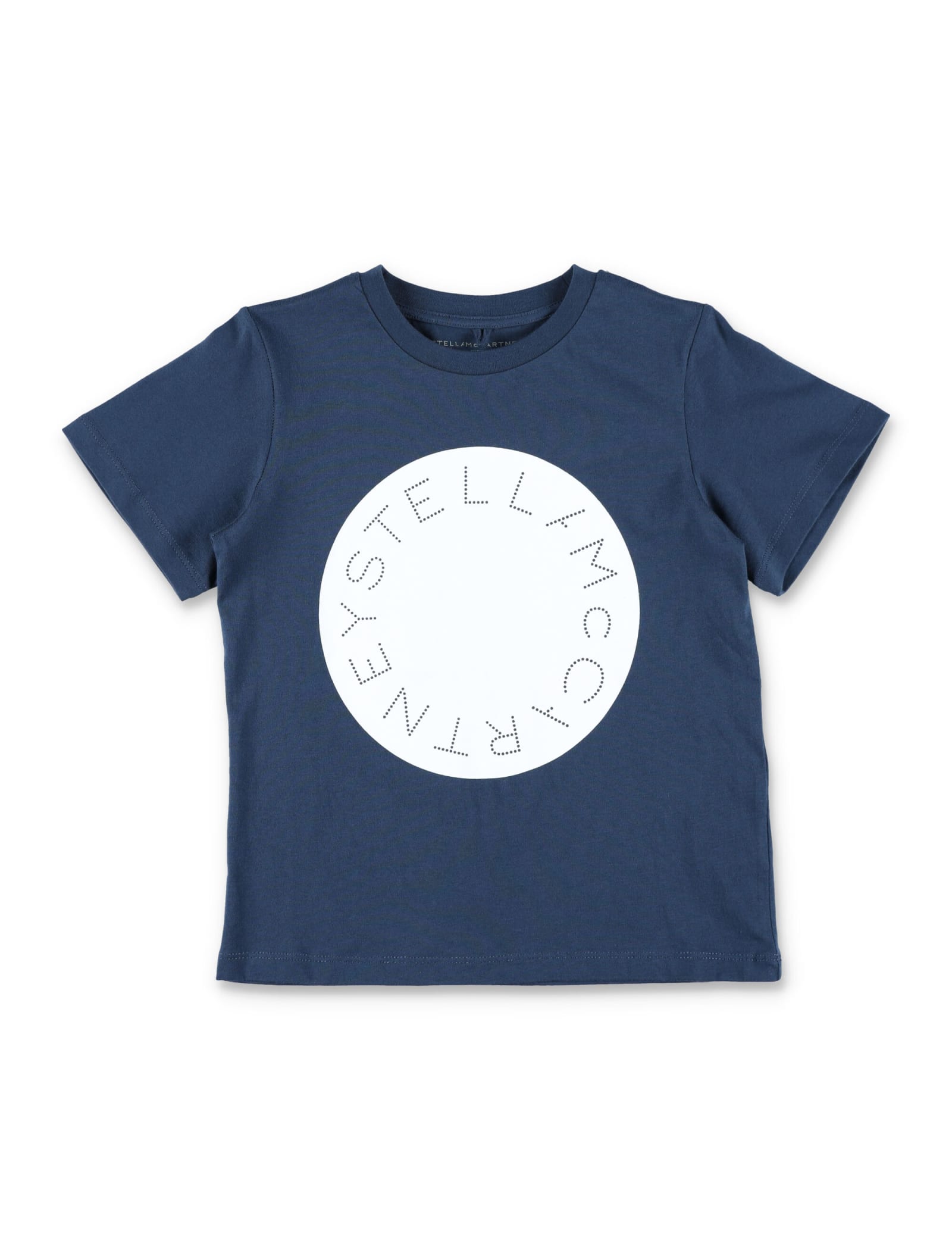 Stella Mccartney Kids' Circle Logo T-shirt In Blue