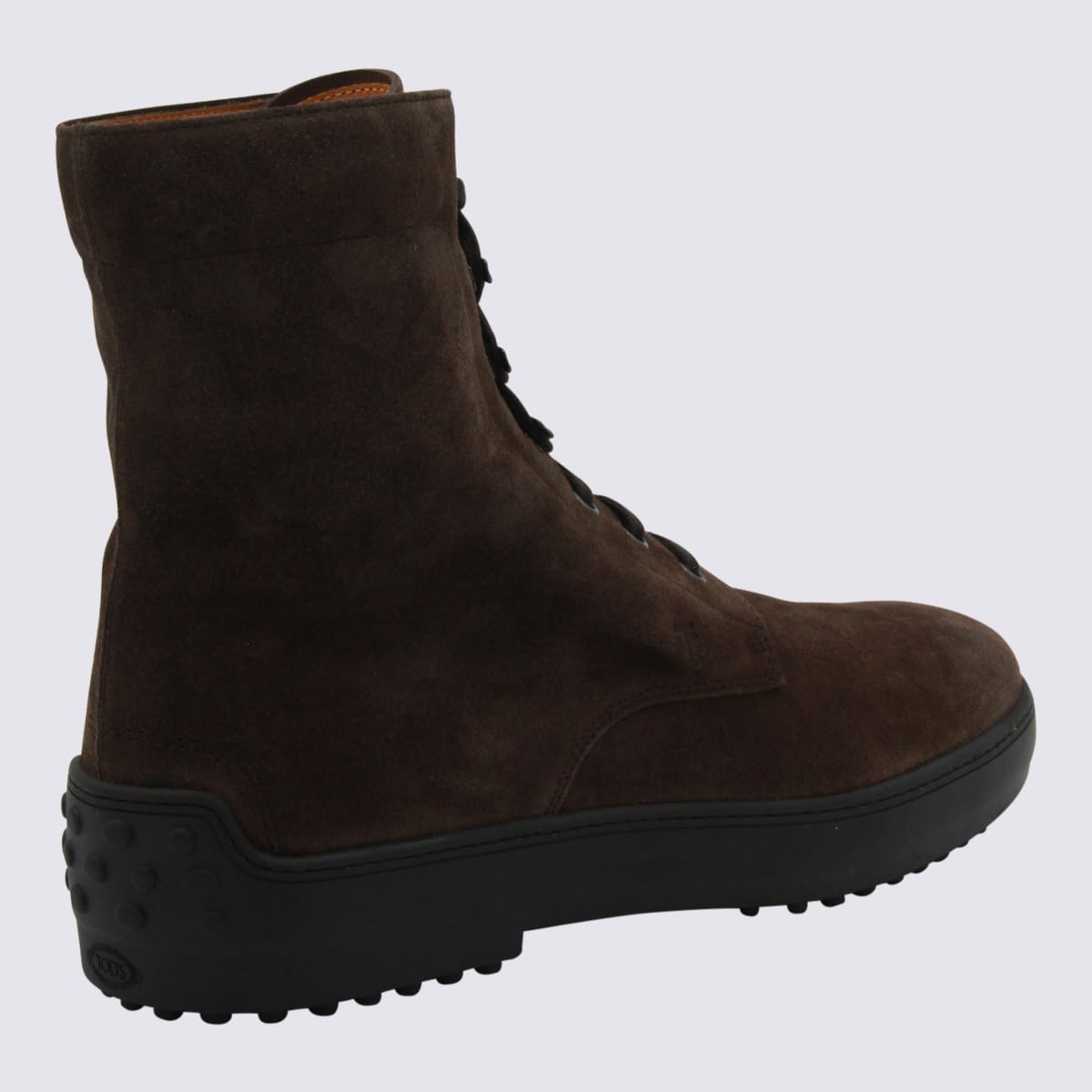 Tod's Winter Lace-up Ankle Boots In Brown
