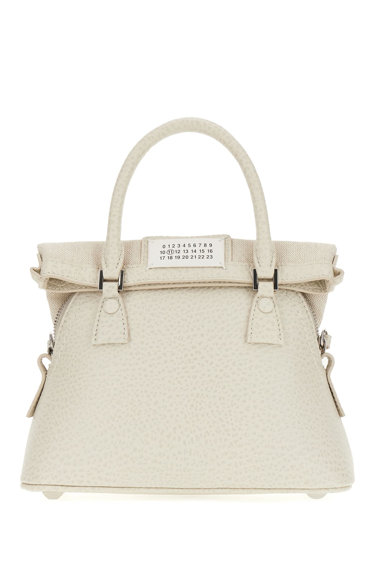 Maison Margiela Ivory Leather Micro 5ac Classique Handbag In H9677