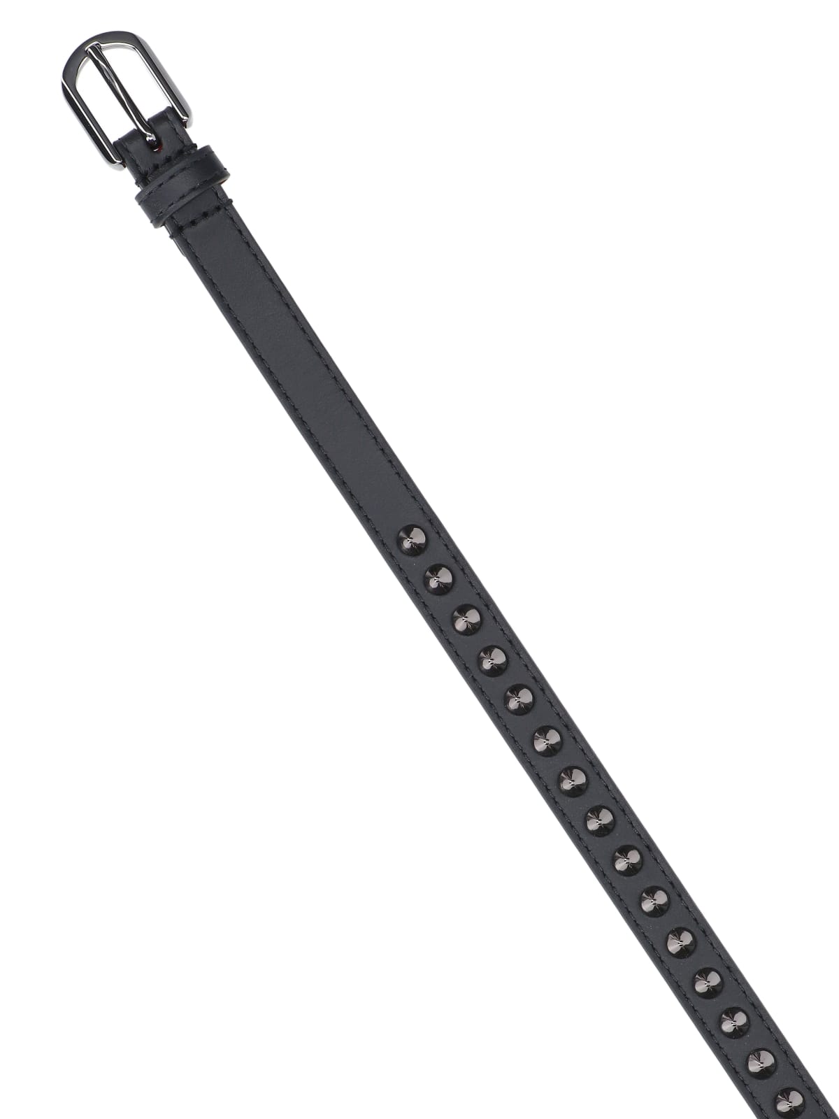 Christian Louboutin Loubispikes Belt In Black
