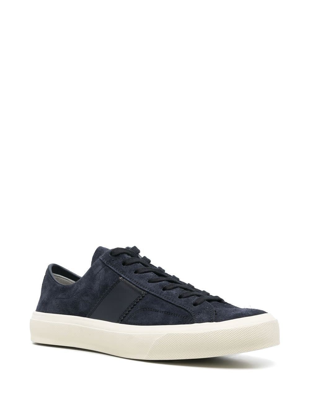 Shop Tom Ford Sneakers Low Top In Blue Cream
