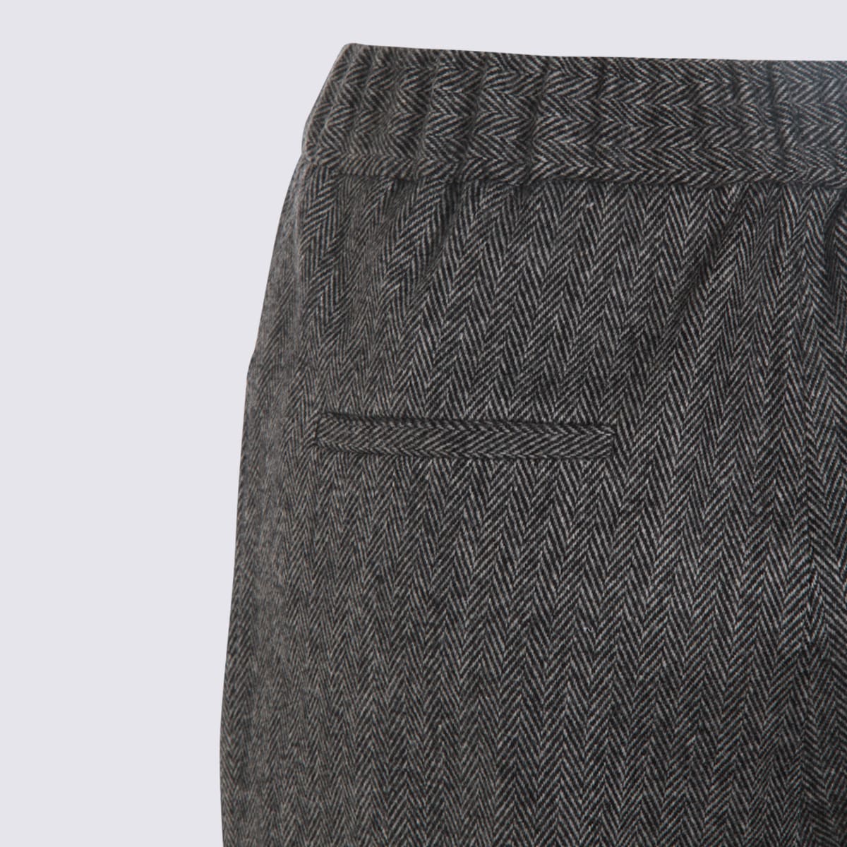 Antonelli Elastic Waist Casual Pants In Gray