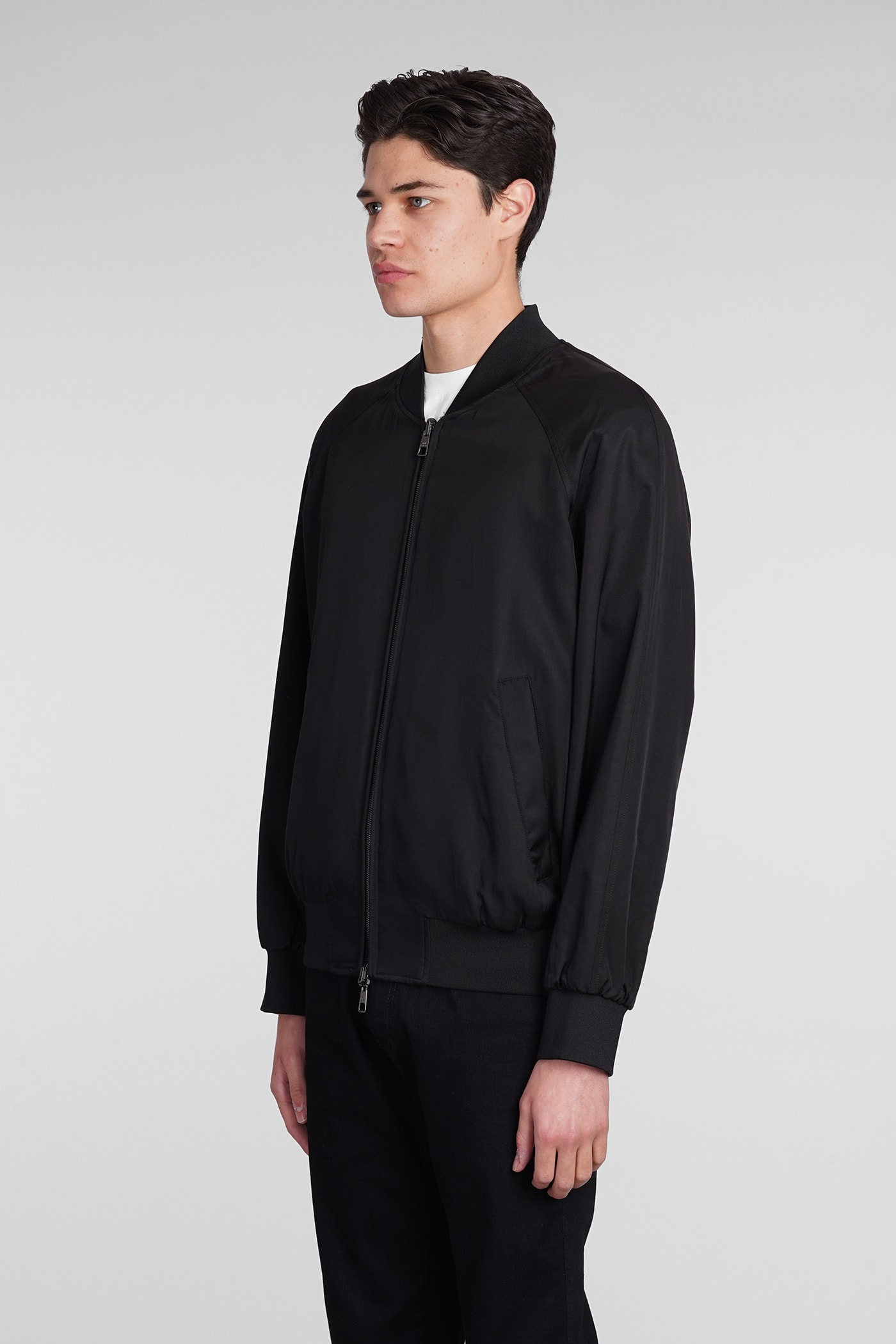 Shop Neil Barrett Reversible Bomber Bomber In Black Viscose