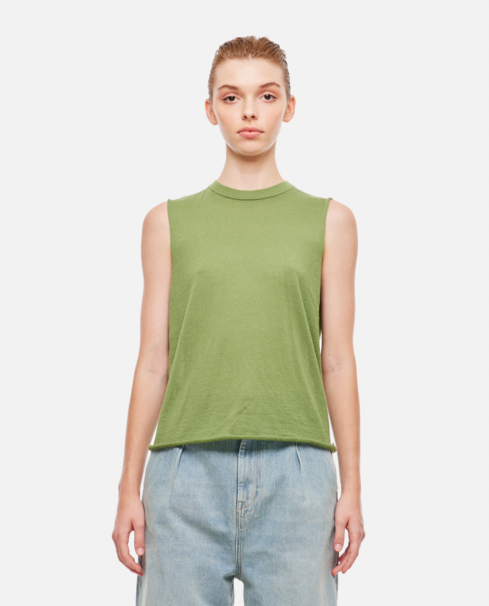 Extreme Cashmere Plaisir Cashmere Top In Green