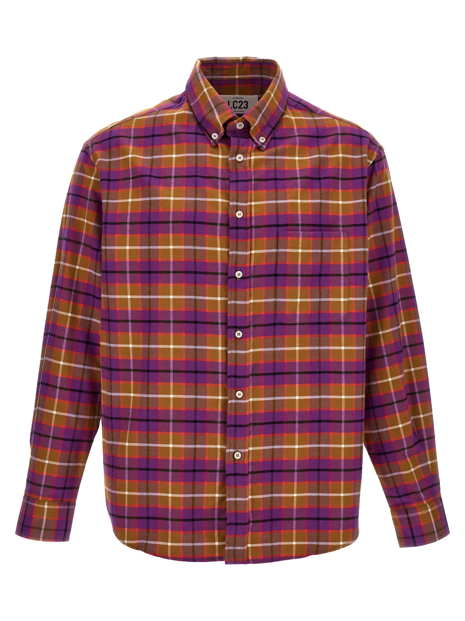 Shop Lc23 Check Flannel Shirt In Multicolor