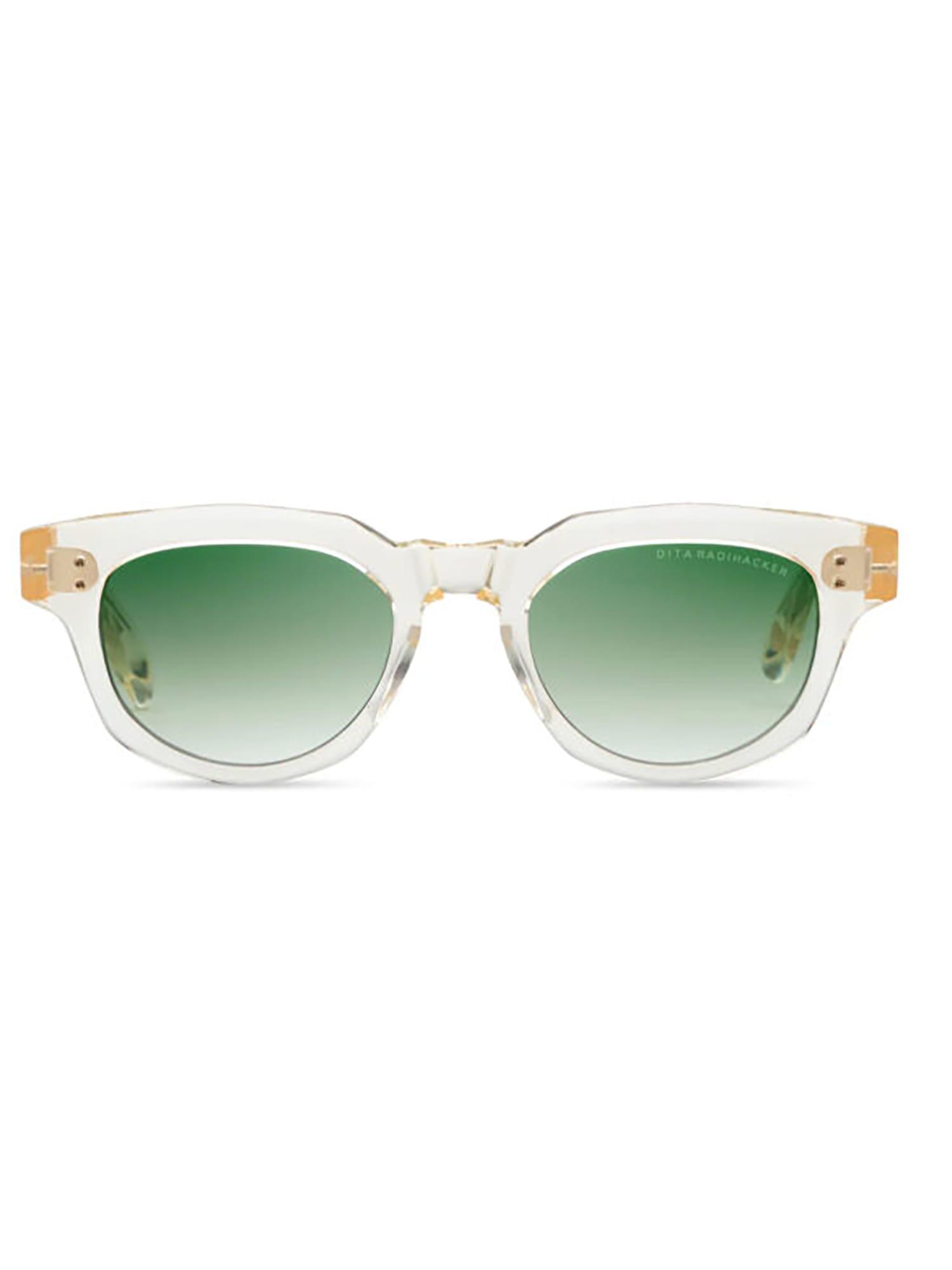 Shop Dita Dts726/a/02 Radihacker Sunglasses In Vintage Clear