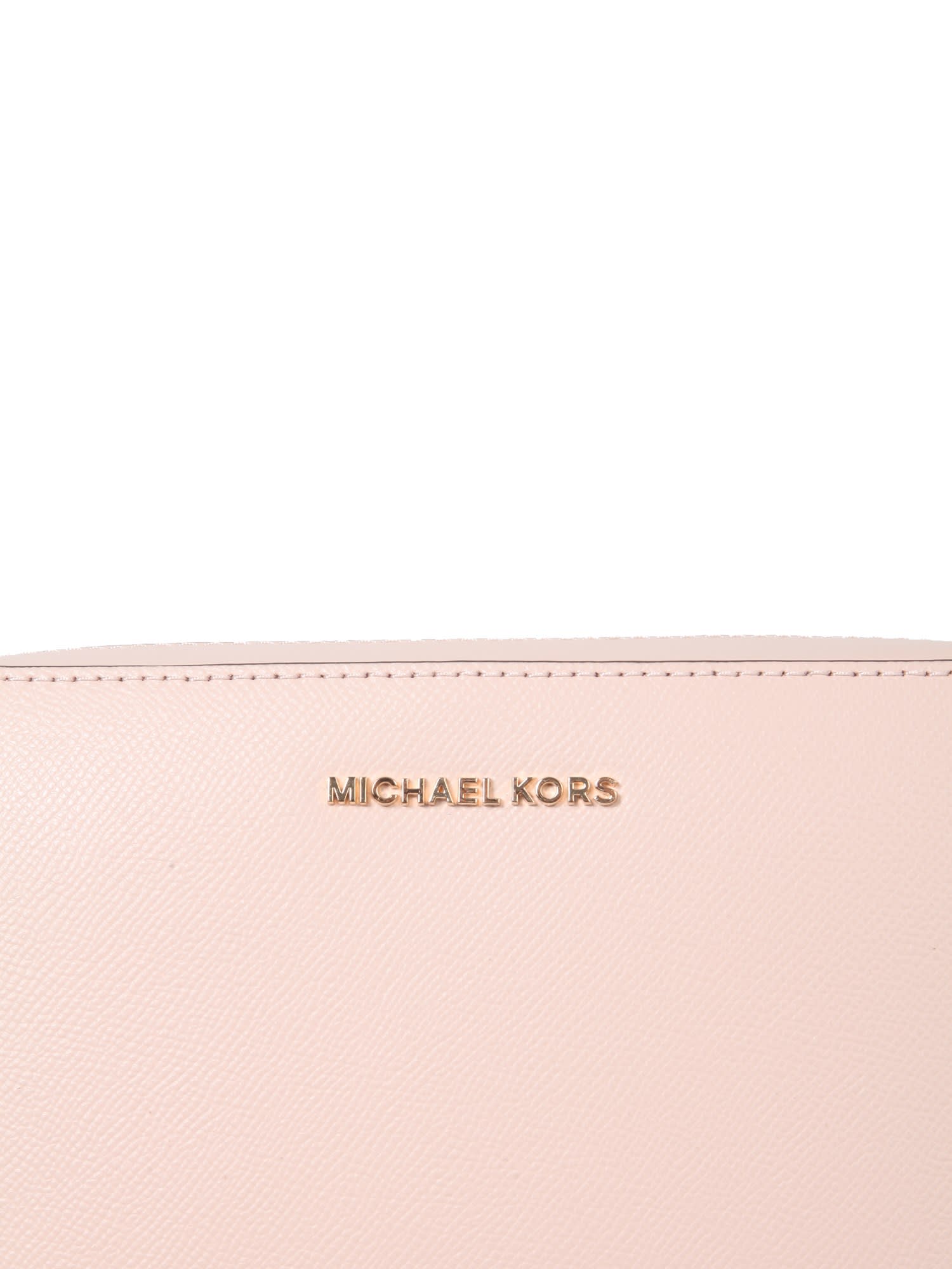 Shop Michael Michael Kors Jet Set Large Shoulder Bag In Rosa