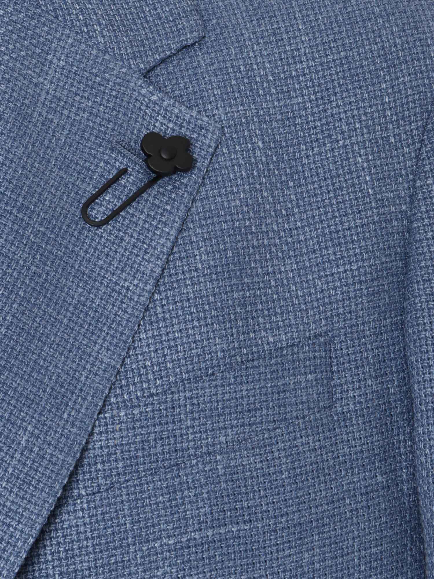 Lardini Rome Tailored Blazer With Textured Fabric In Blue