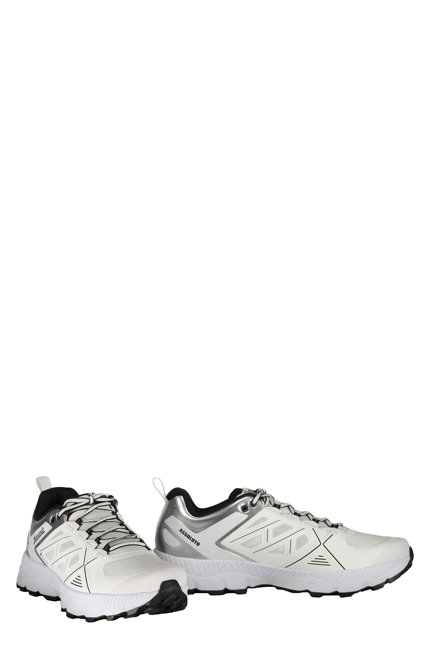 Herno Laminar Contrasting Color Details Sneakers In White