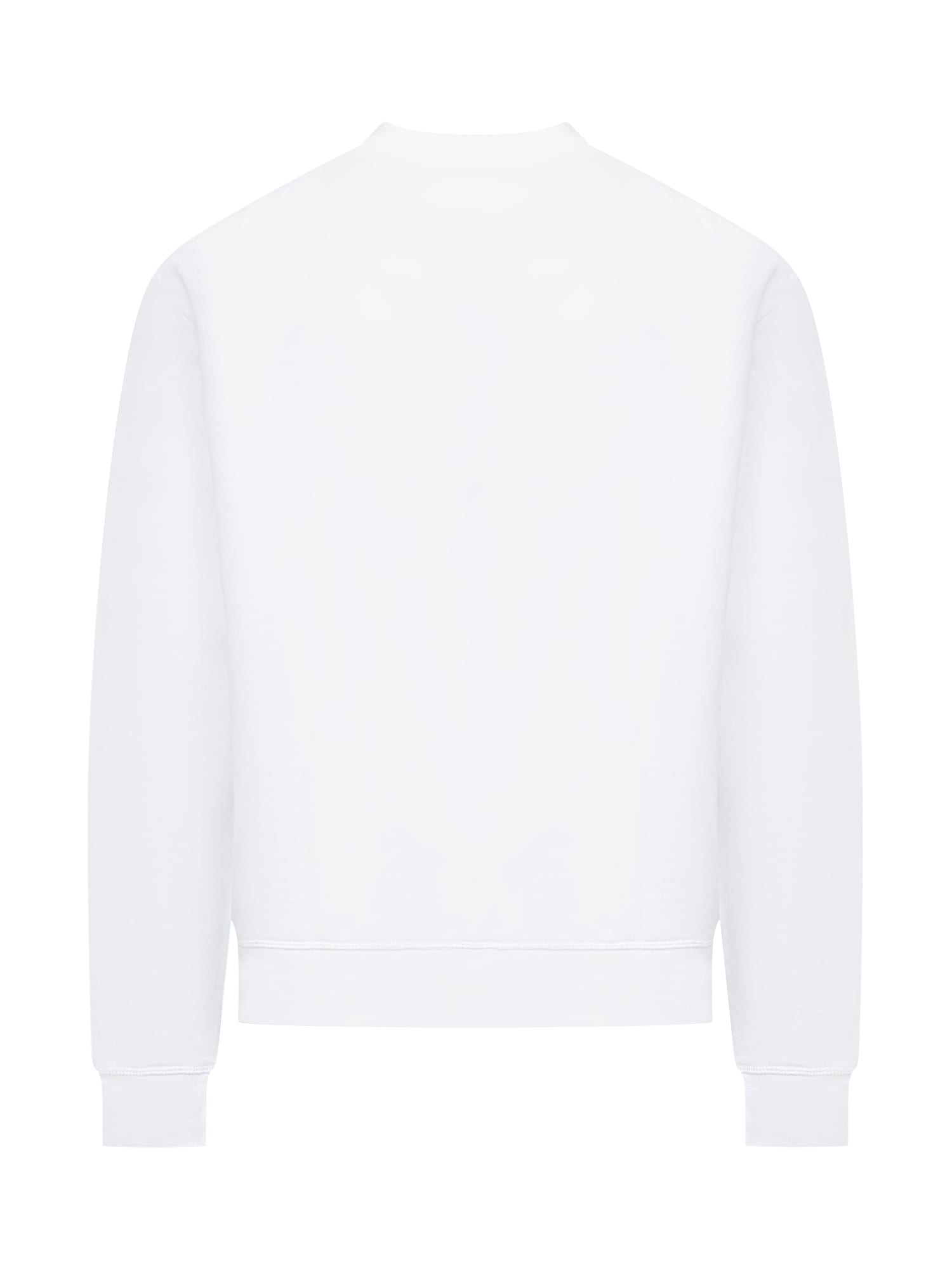 Dsquared2 Velvet Logo Sweatshirt In White