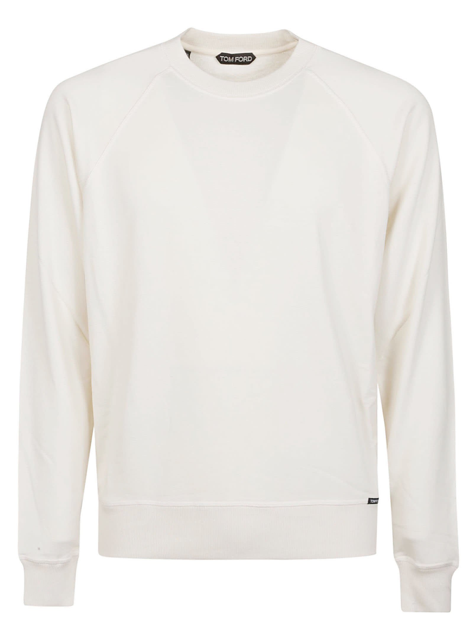 Shop Tom Ford Long Sleeve Sweater In Ivory