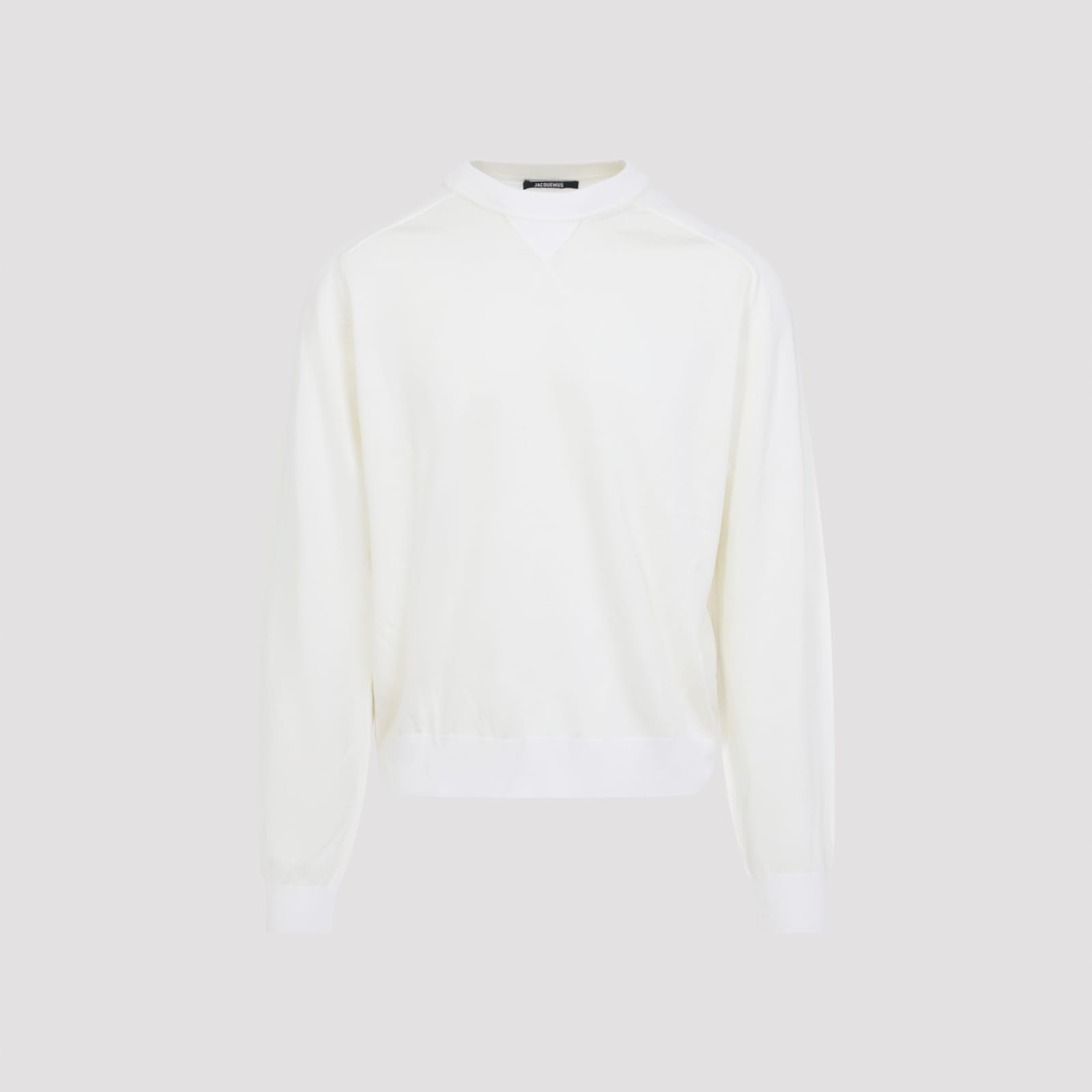 Jacquemus Long Sleeve Sweater In White