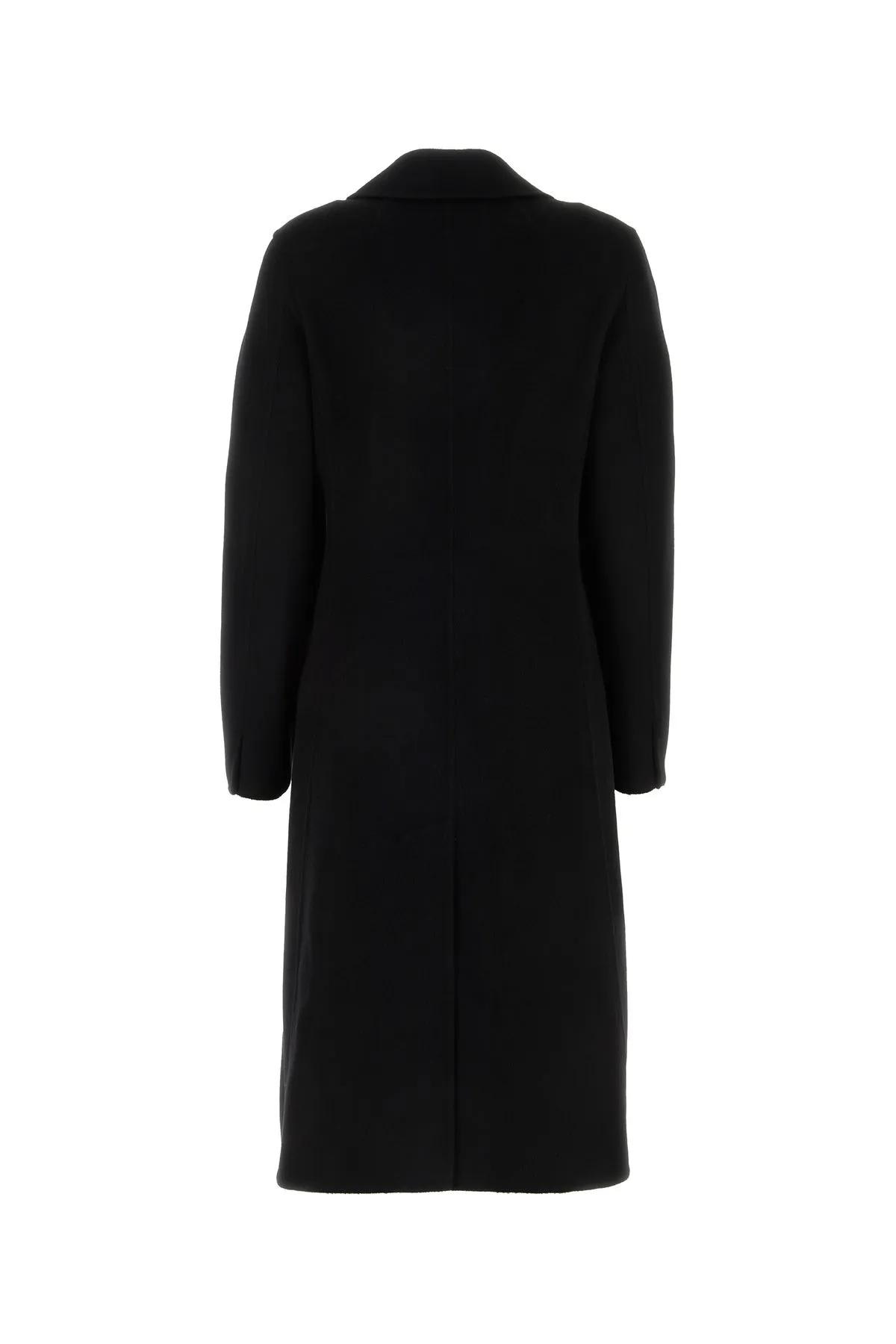 Shop Lanvin Black Cashmere Coat