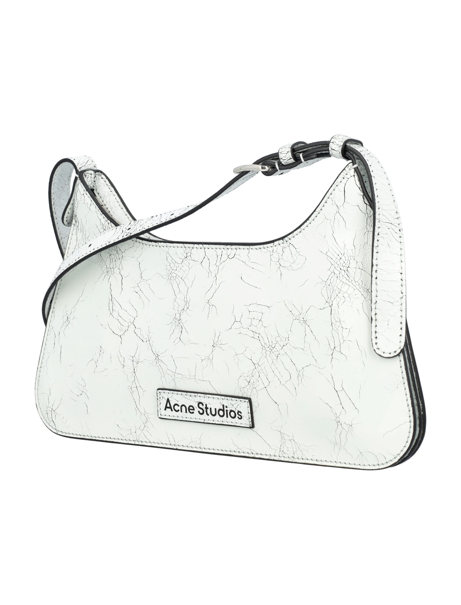 Shop Acne Studios Platt Mini Shoulder Bag In White