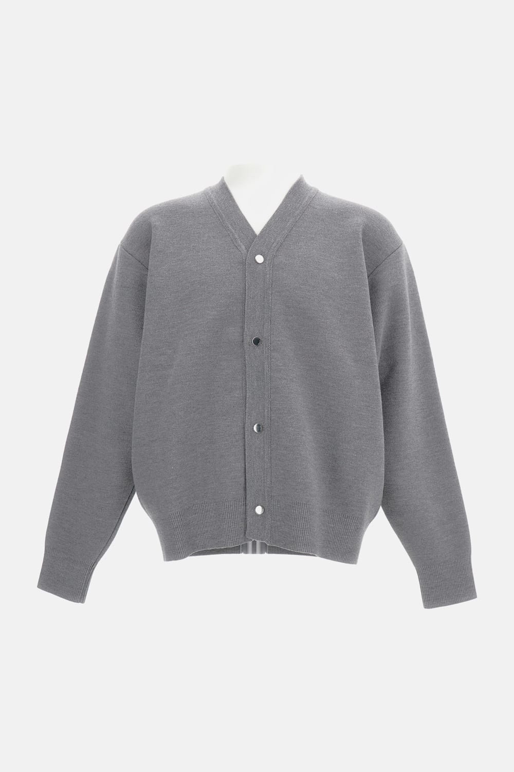 Jacquemus Men Le Cardigan Doppio In Gray