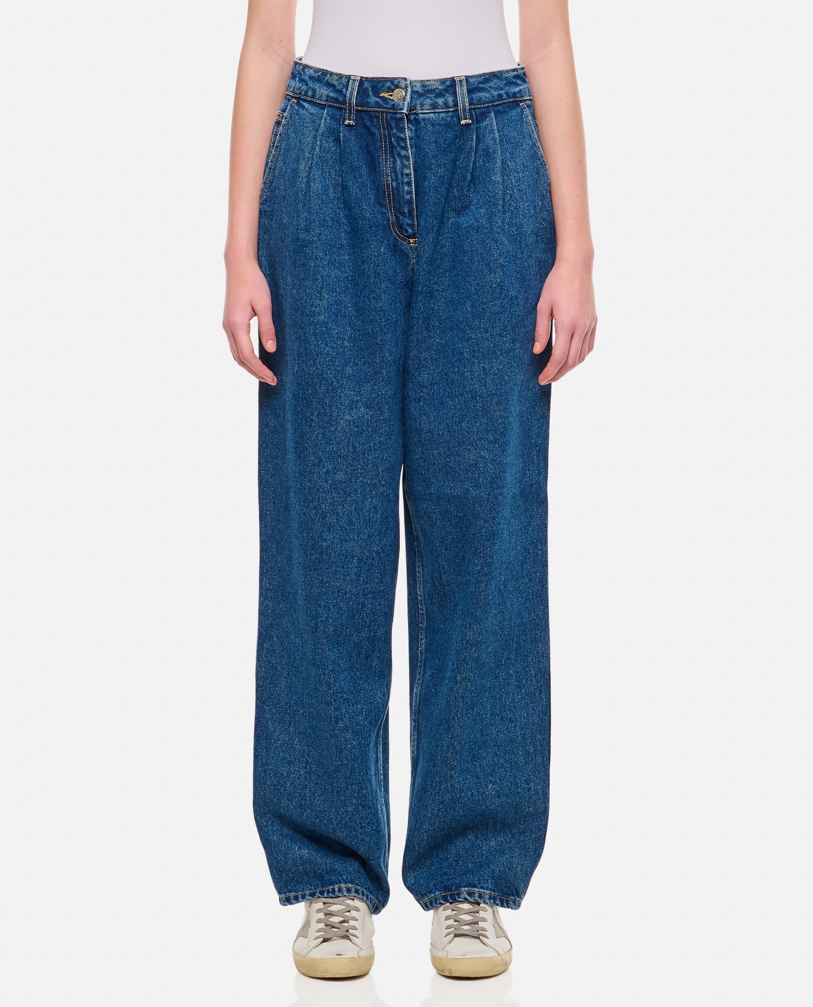 Shop Saks Potts Shake Denim Pants In Blue