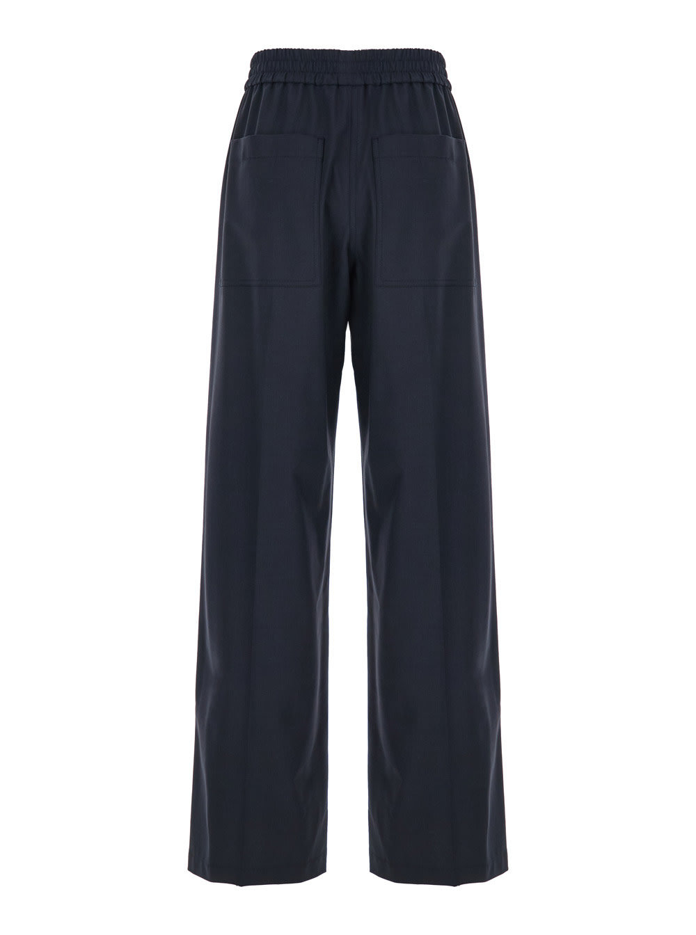 Brunello Cucinelli Blue Pants With Elastic Waist