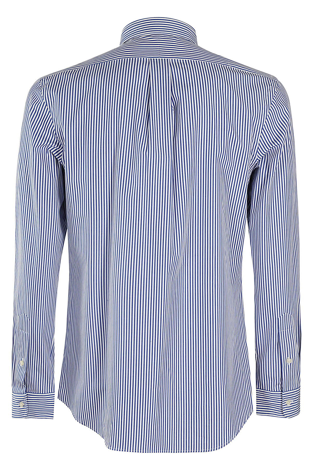 Shop Polo Ralph Lauren Camicia In Blue White Bengal Stripe