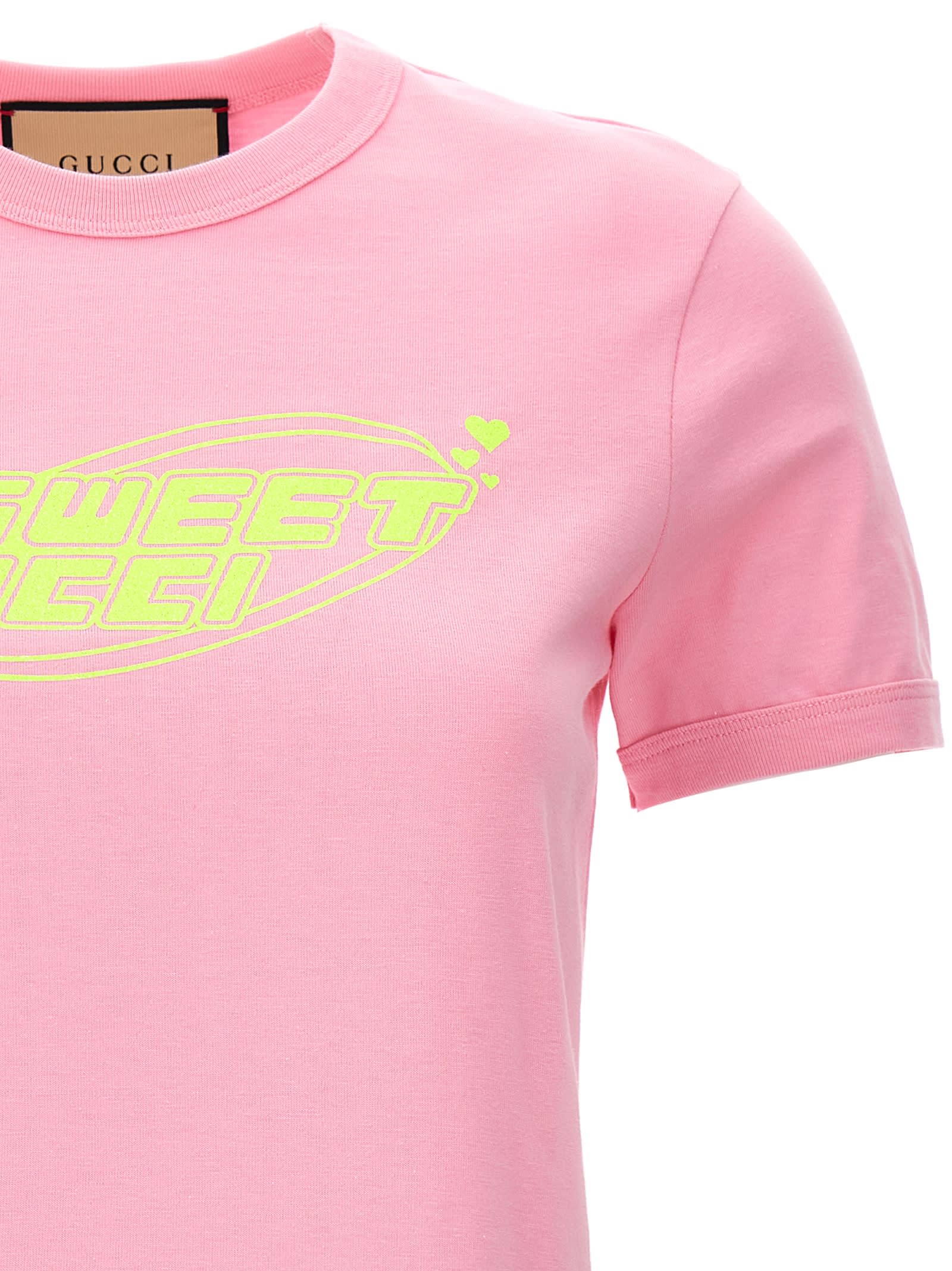 Shop Gucci Sweet  T-shirt In Pink