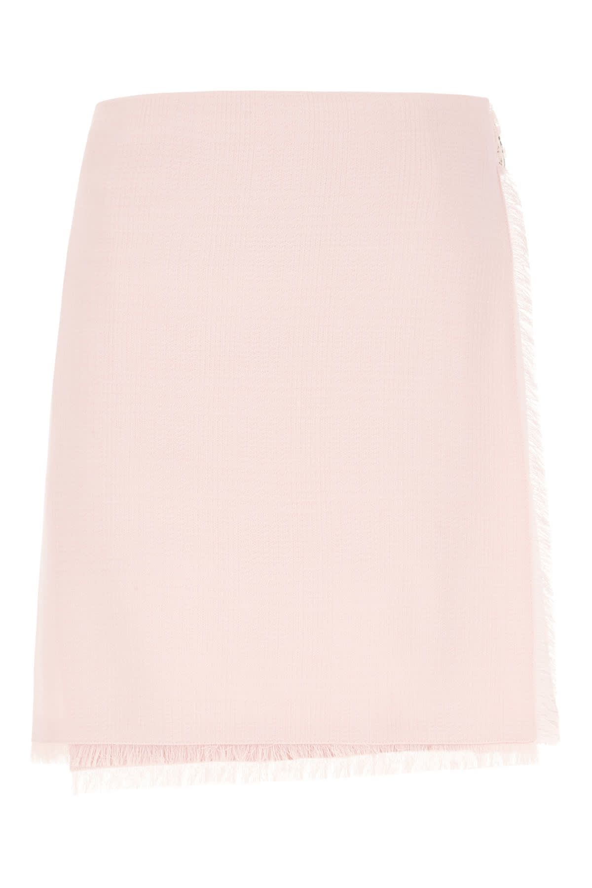 Burberry Pink Wool Mini Skirt In Cameo