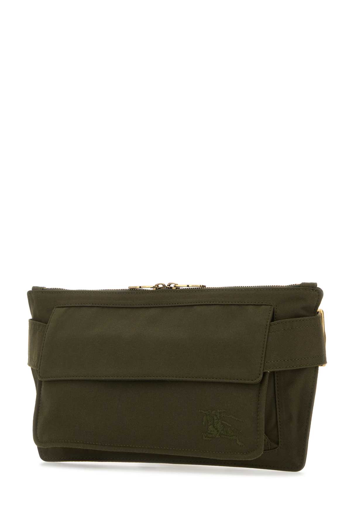 Burberry Army Green Canvas Trench Belt Bag In Military