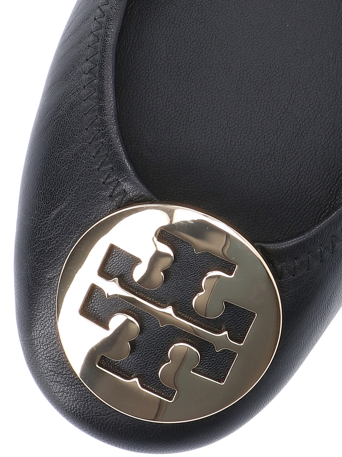 Shop Tory Burch Minnie Travel Ballet Flat In Black