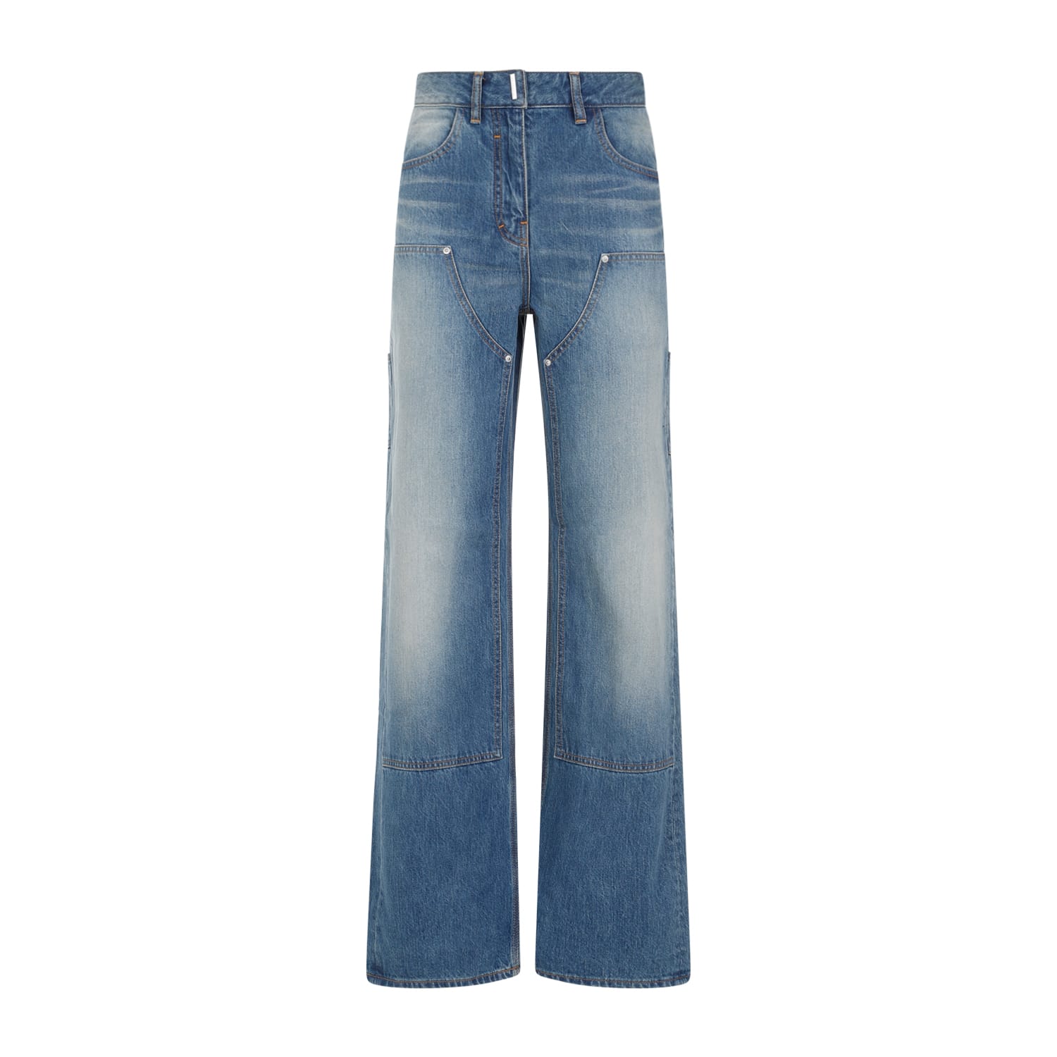 Shop Givenchy Cotton Jeans In Deep Blue