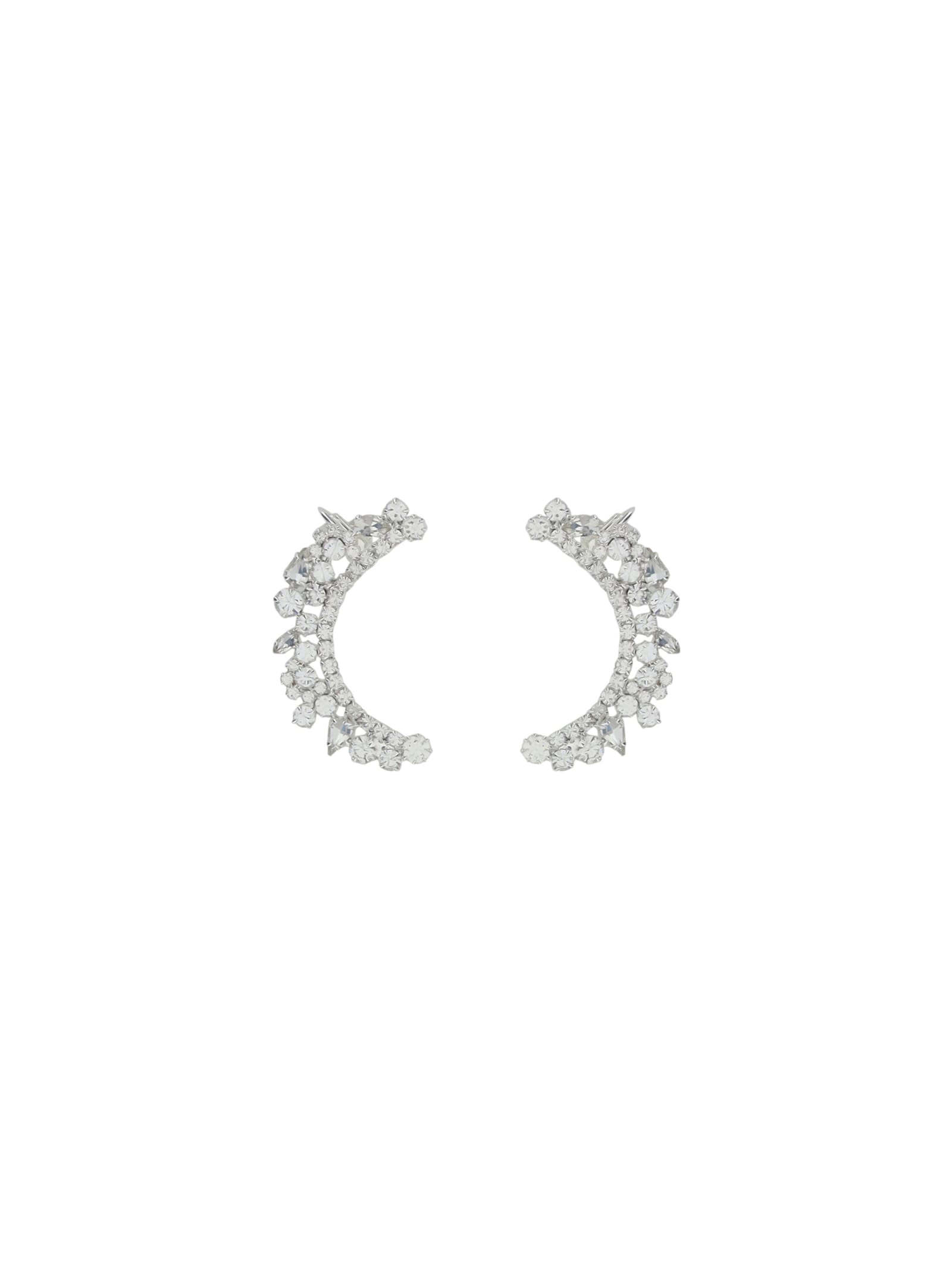 Shop Magda Butrym Crystal Earrings In Silver