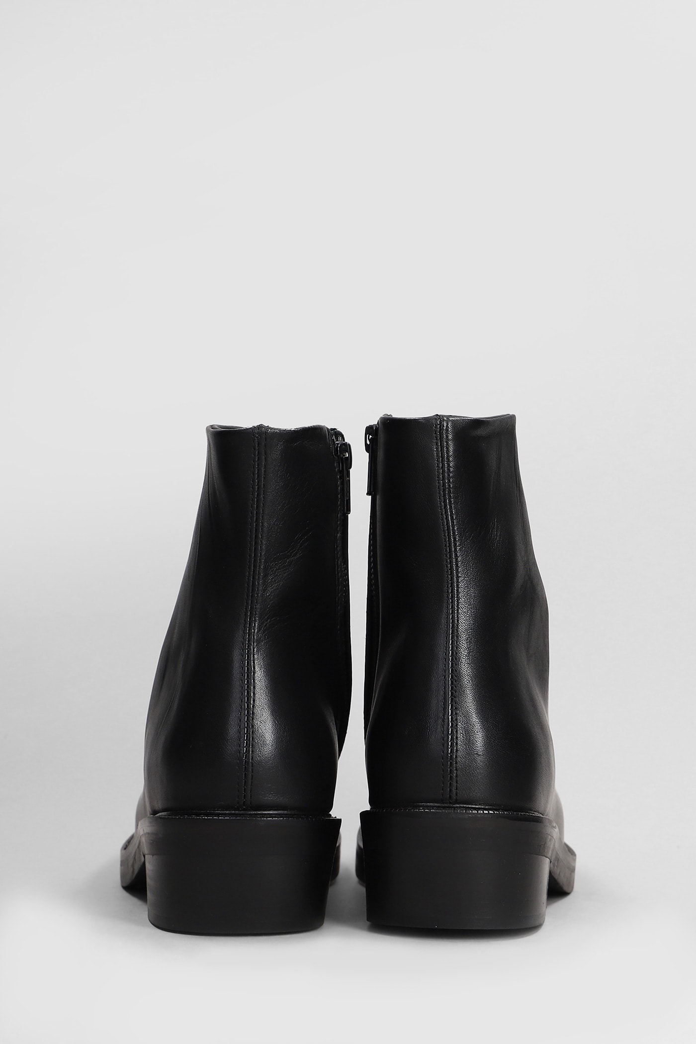 SÉFR LERATO BOOT ANKLE BOOTS IN BLACK LEATHER 