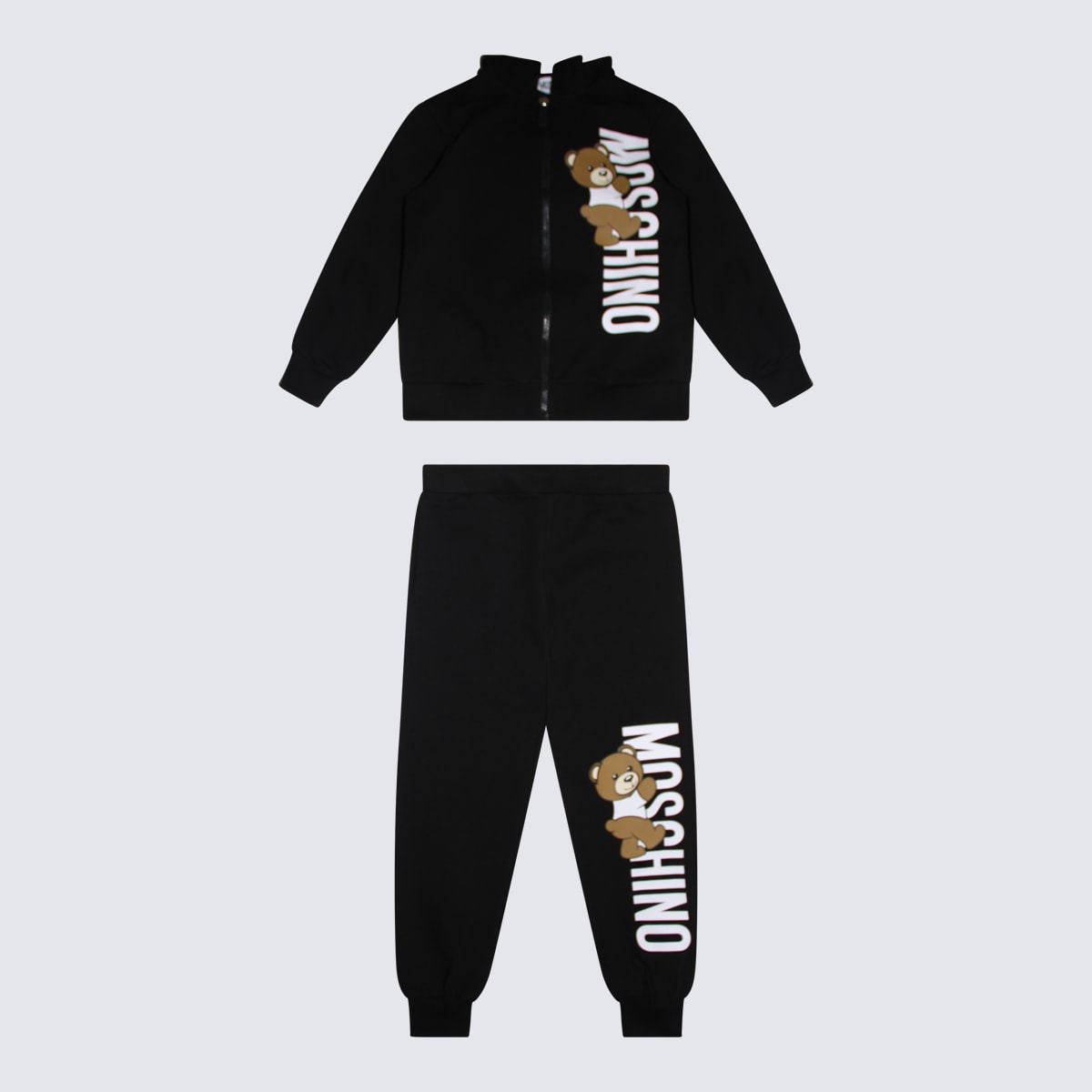 Moschino Kids' Black Cotton Jumpsuits