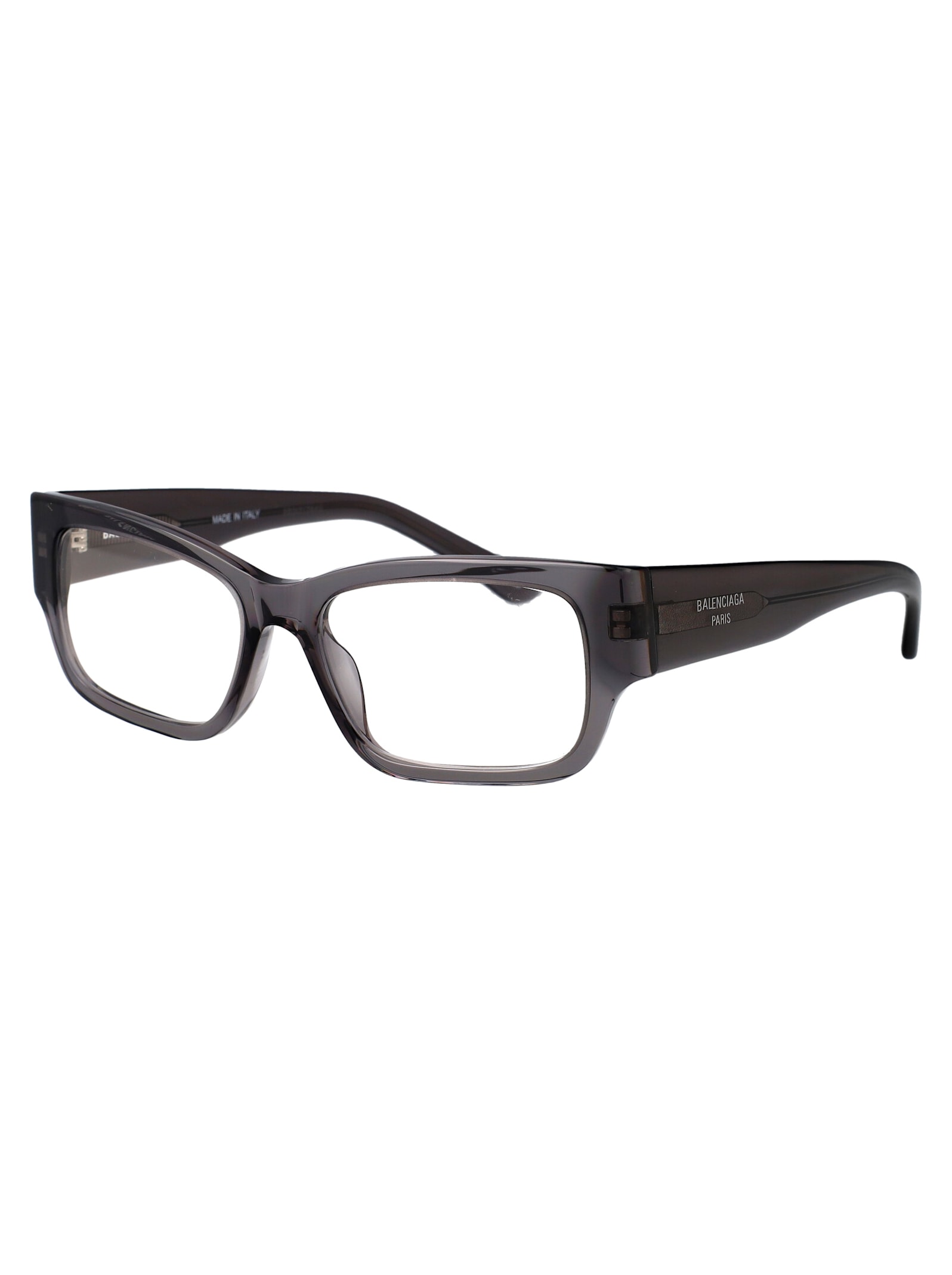 Balenciaga Grey-grey-transparent Acetate Glasses In Gray