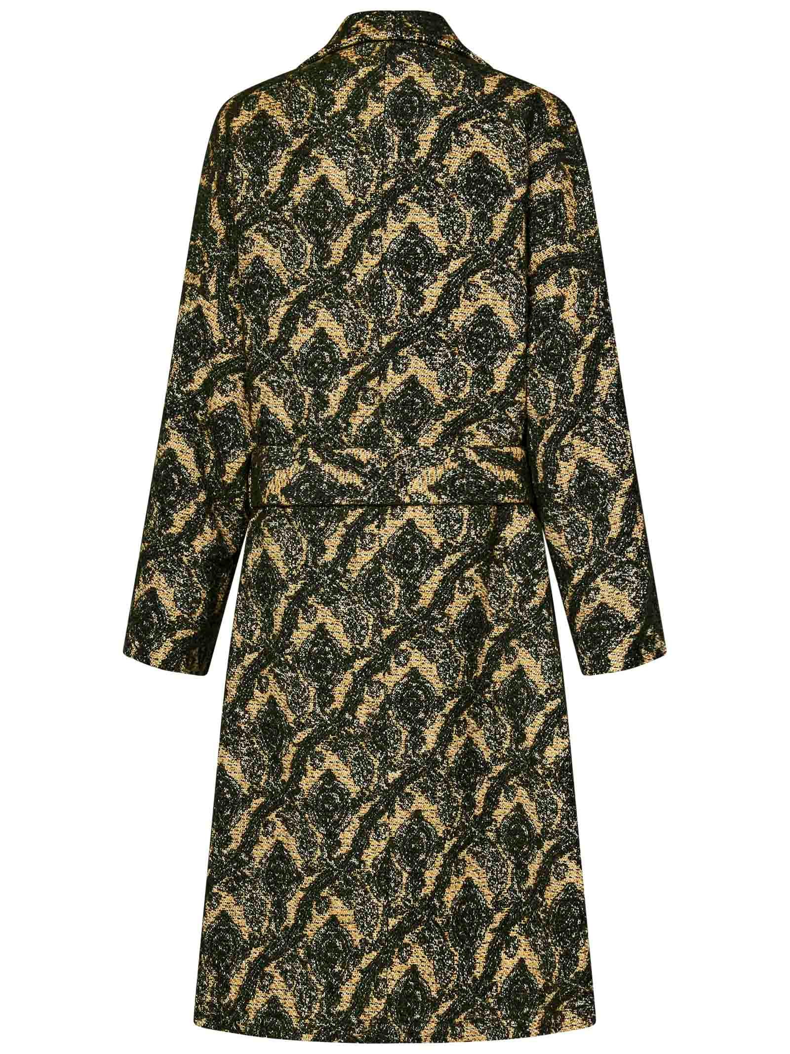 Shop Etro Coat In Yellow