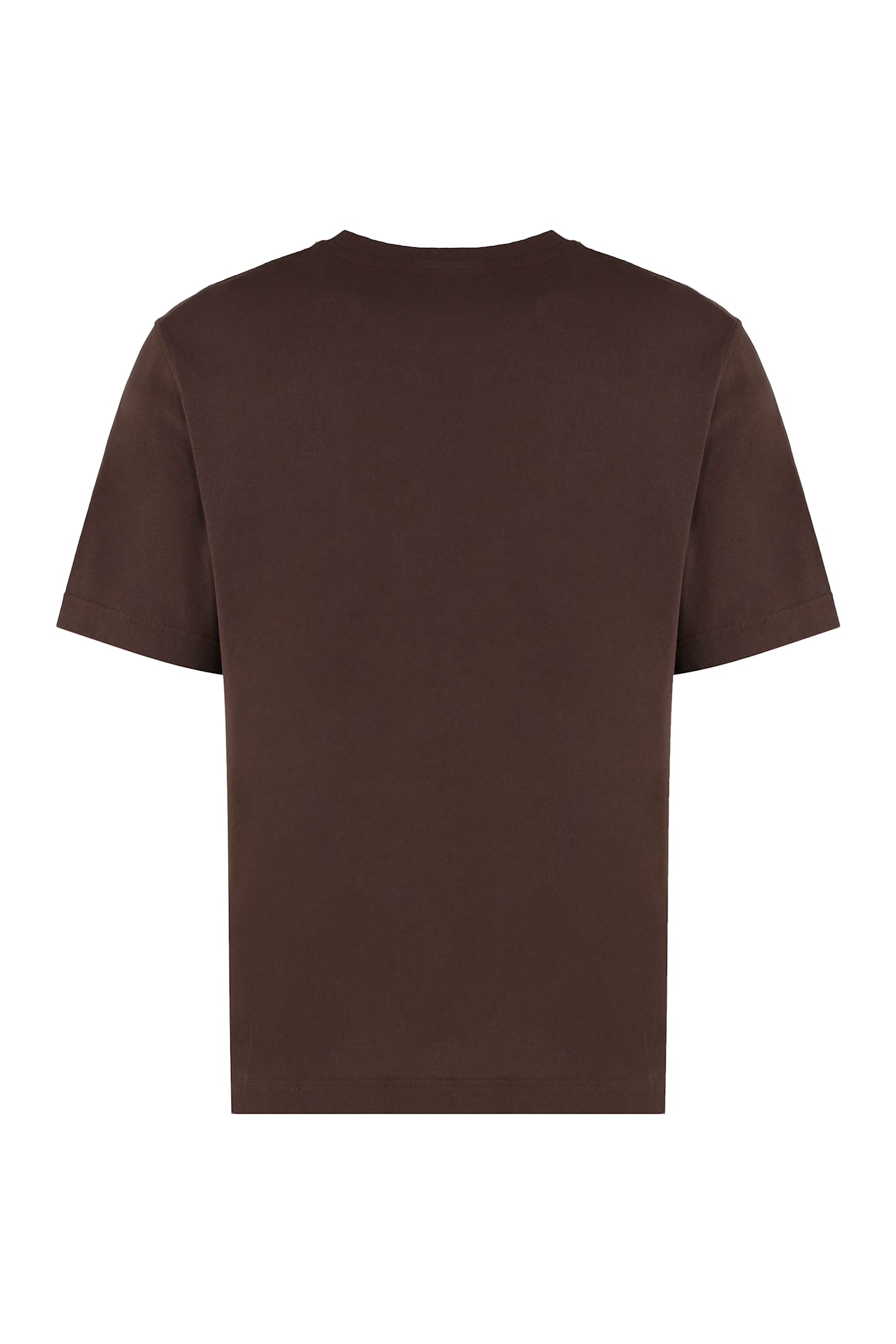 Jacquemus Gros Grain Cotton Crew-neck T-shirt In Burgundy